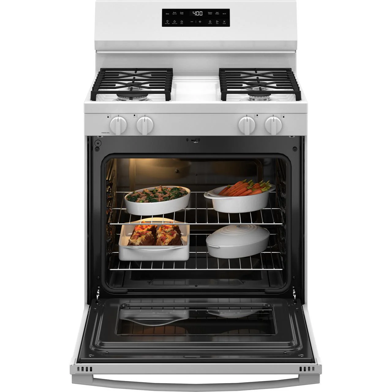 GE 30-inch Freestanding Gas Range with SmartHQ™ GGF400PVWW - Image 2