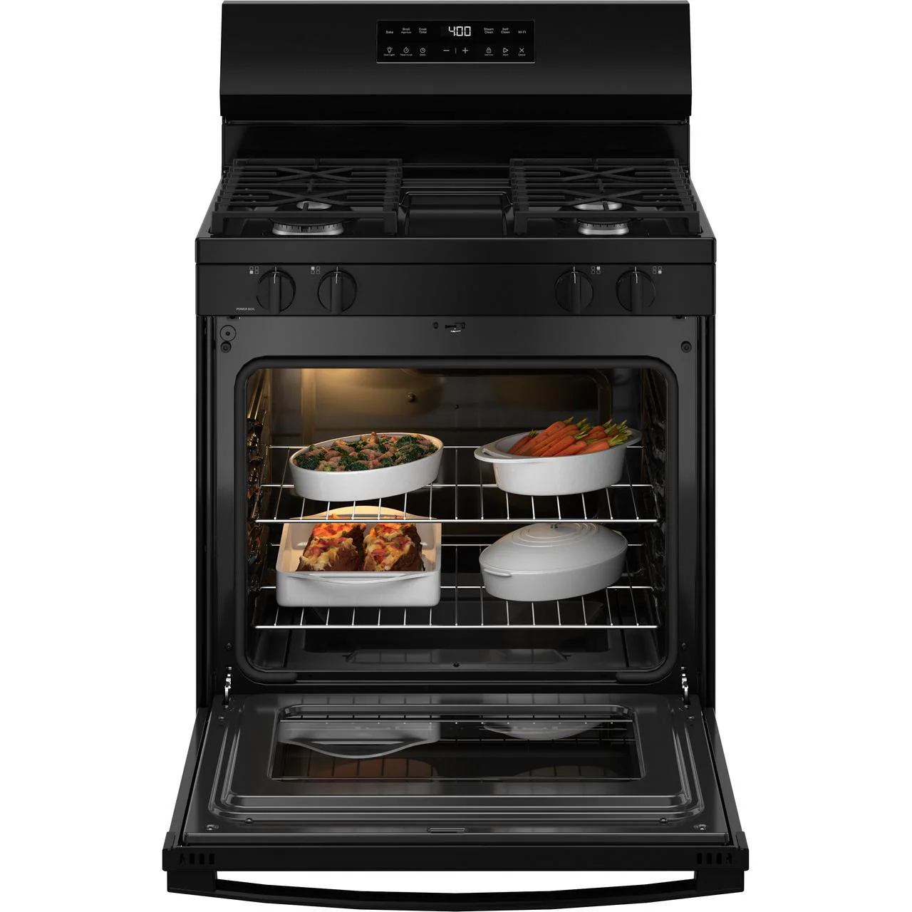 GE 30-inch Freestanding Gas Range with SmartHQ™ GGF400PVBB - Image 2