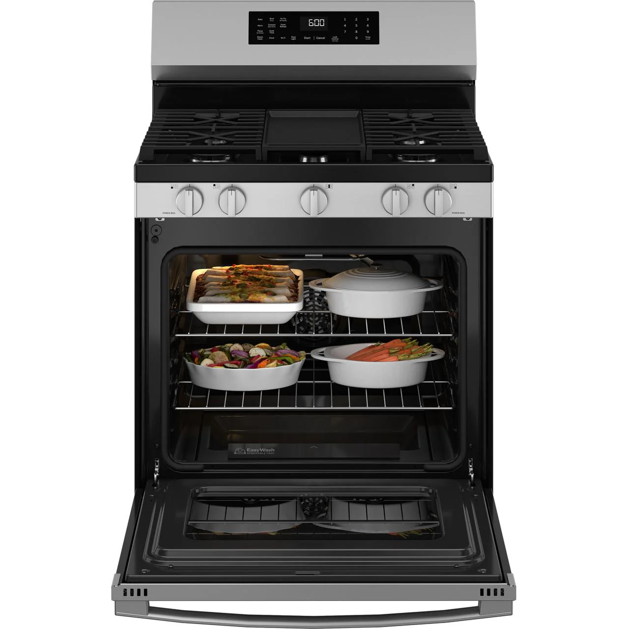 GE 30-inch Freestanding Gas Range with Convection Technology GGF600AVSS - Image 2