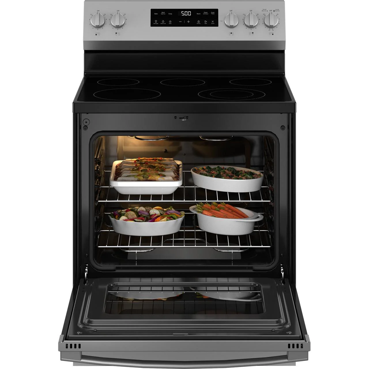 GE 30-inch Freestanding Electric Range GRF500PVSS - Image 2