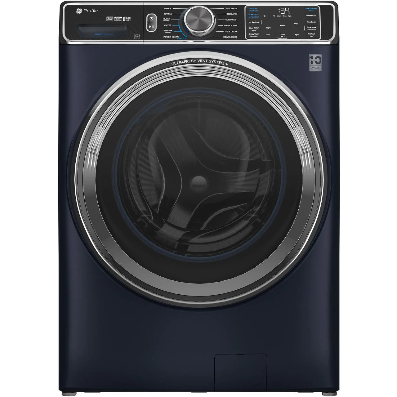 GE Profile 5.3 cu. ft. Front Loading Washer with Microban® Antimicrobial Technology PFW870SPVRS