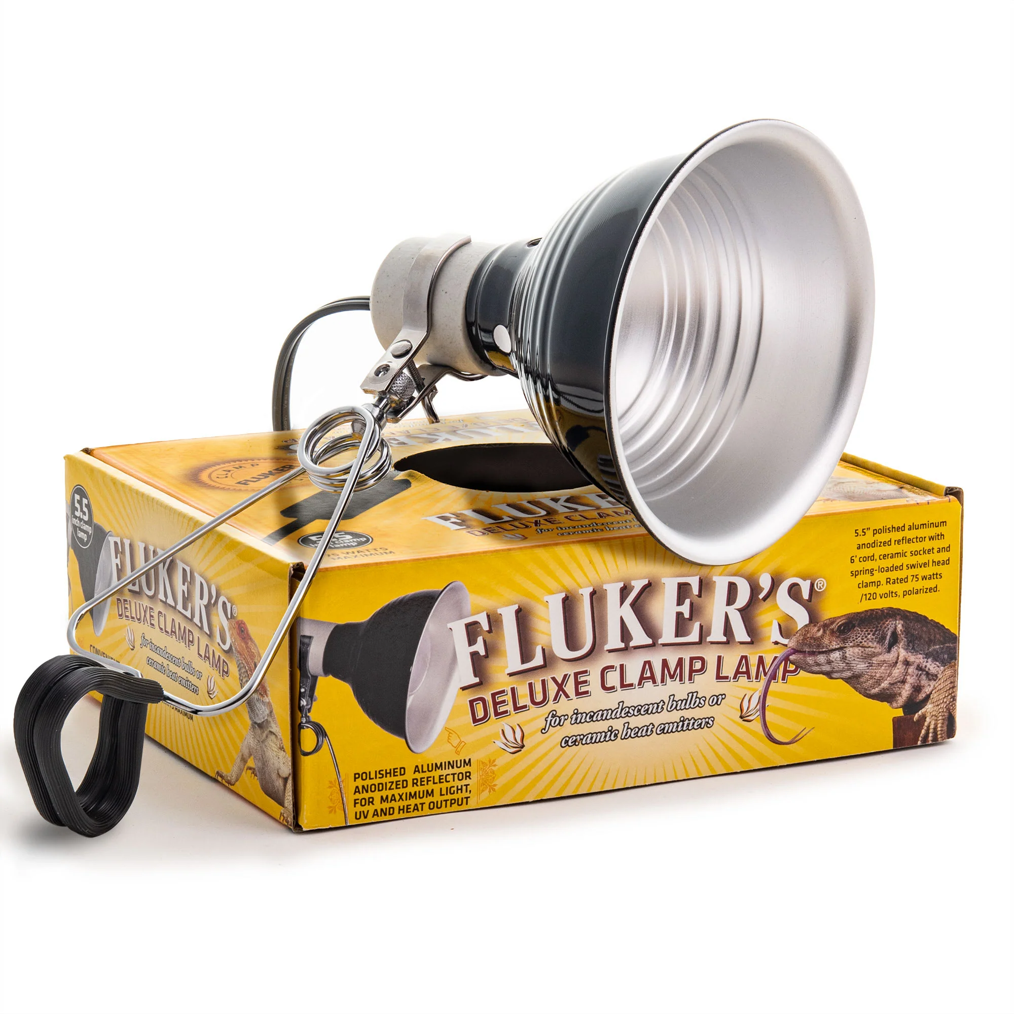Fluker s Reptile Clamp Lamp with Switch  5.5 - Image 1
