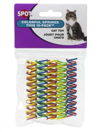 Spot Ethical Pet Cat Toy Colorful Springs, Thin 10Pk - Image 1