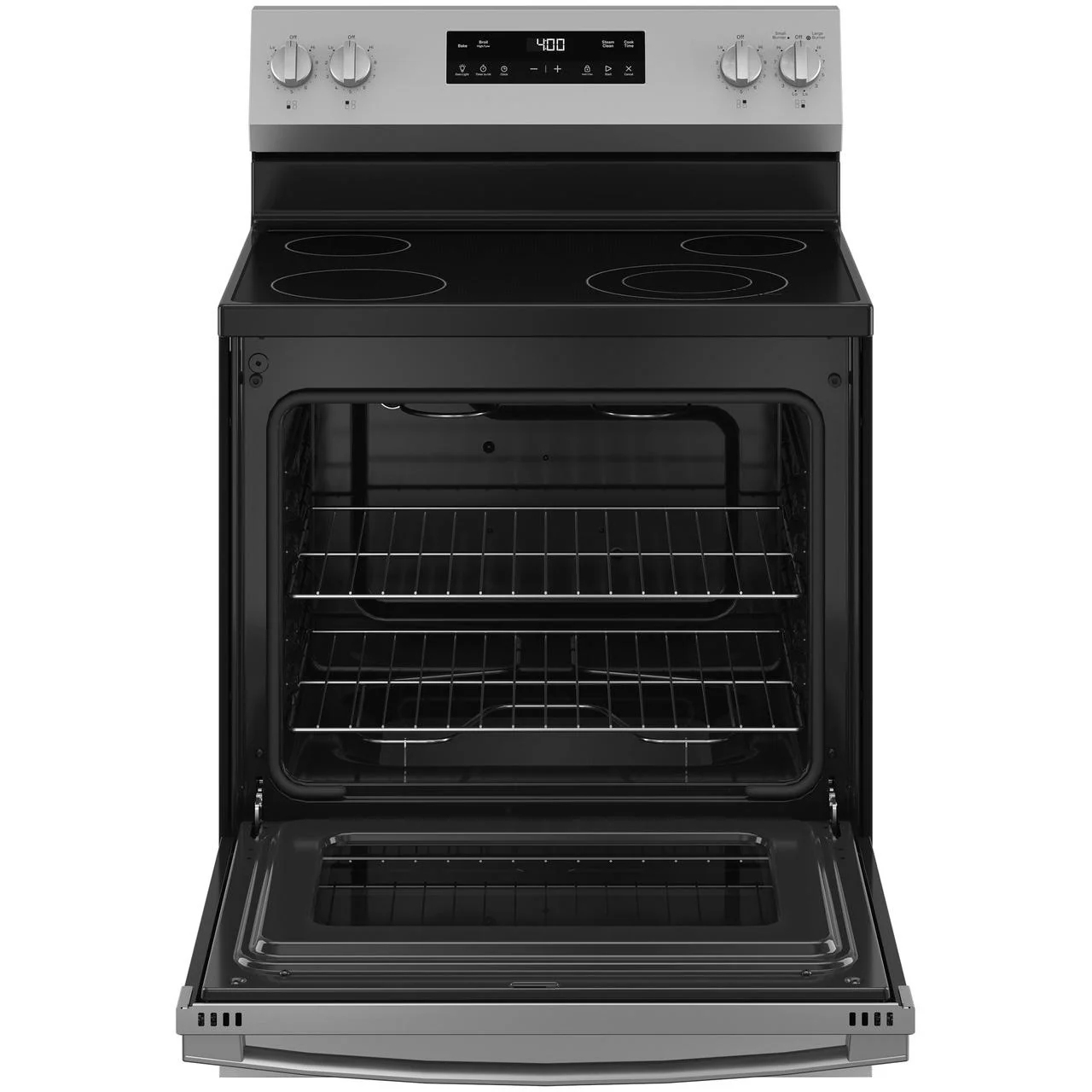 GE 30-inch Freestanding Electric Range with Steam Clean GRF40HSVSS - Image 3