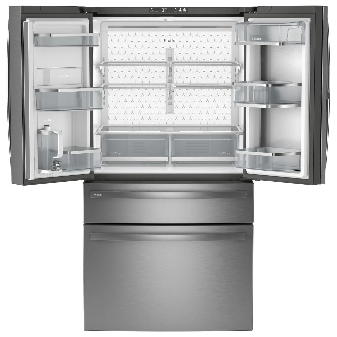 GE Profile 36-inch, 29 cu. ft. Freestanding French 4-Door Refrigerator with WiFi PGD29BYTFS - Image 2