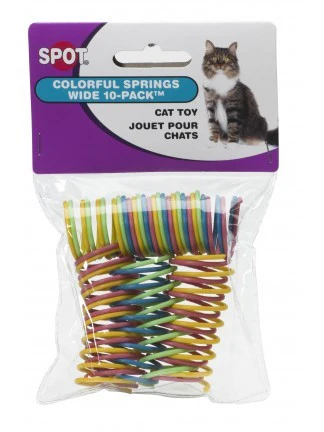 Spot Ethical Pet Cat Toy Colorful Springs, Wide 10Pk - Image 1