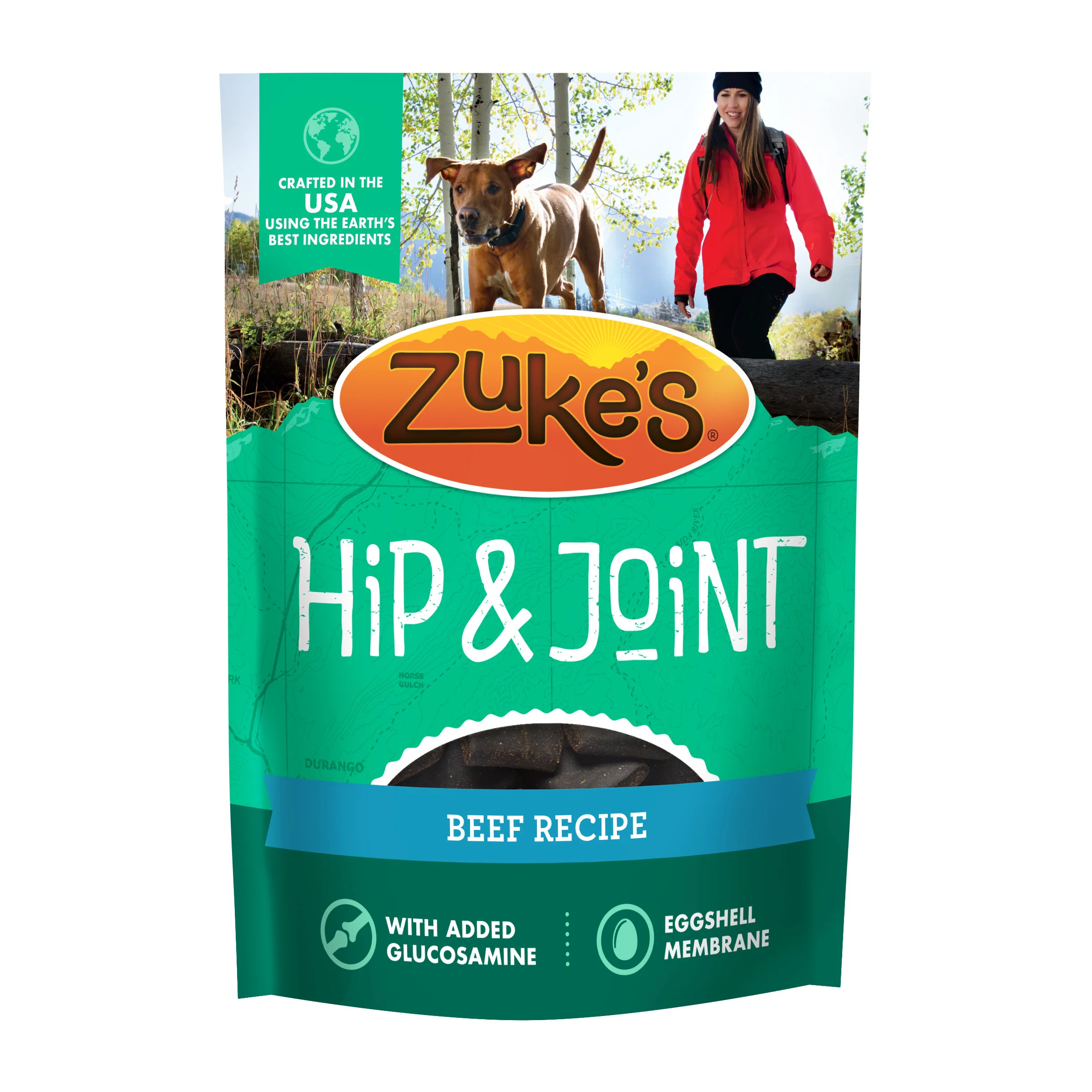 Zuke’s Hip And Joint Dog Treats, Soft And Chewy Natural Bag Of Treats With Hip And Joint Support, Beef Recipe 6oz - Image 1