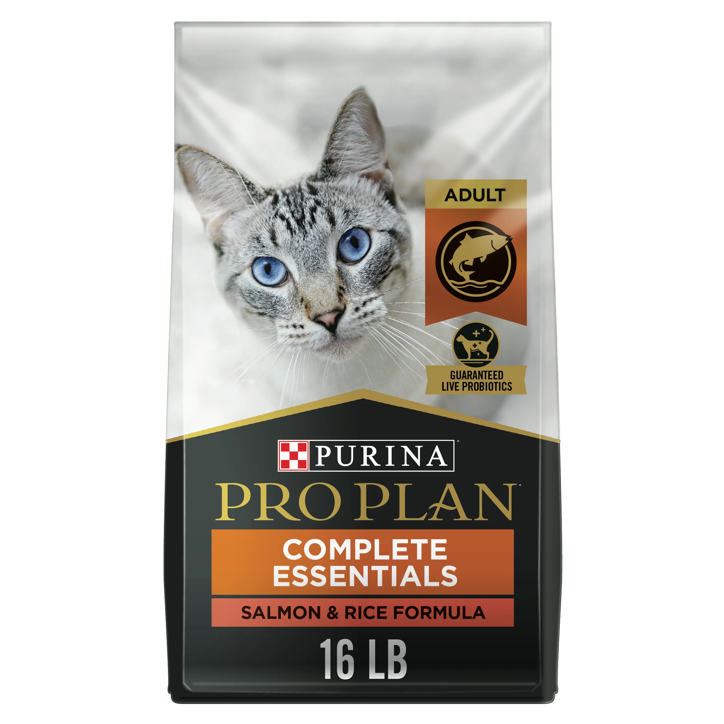 Purina Pro Plan High Protein Cat Food With Probiotics for Cats, Salmon and Rice Formula 16lb - Image 1