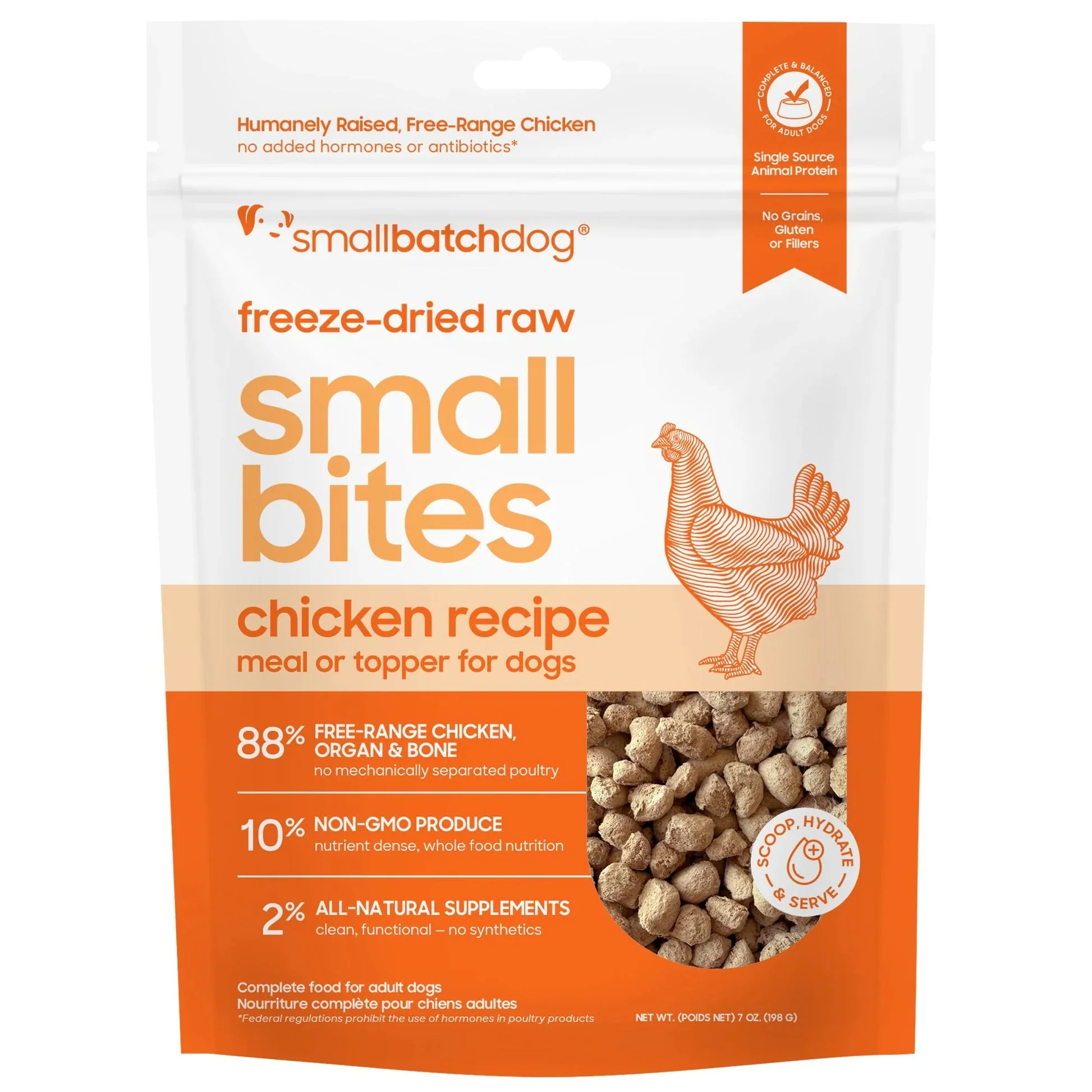 Smallbatch Freeze Dried Small Bites for Dogs 7oz Chicken Recipe - Image 1