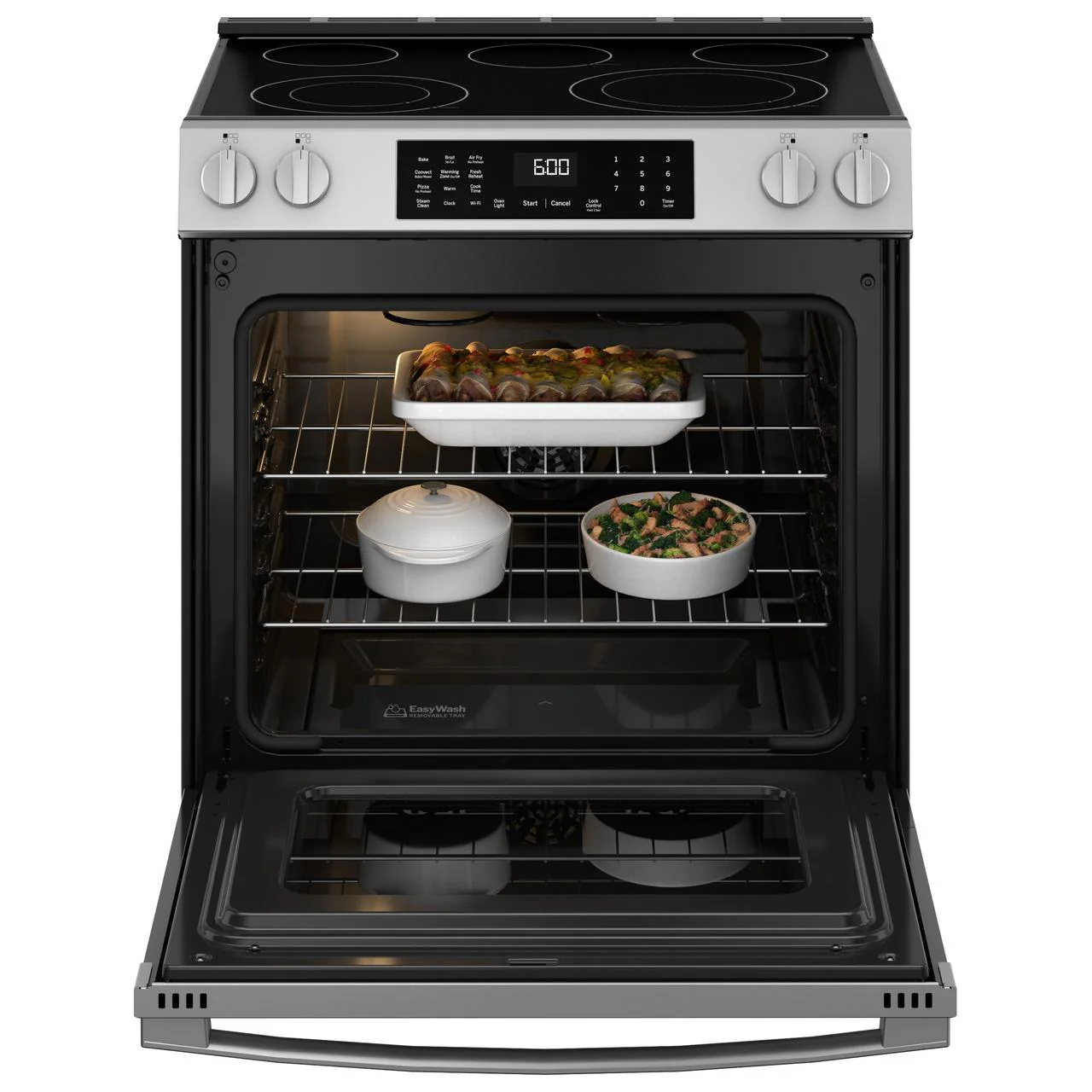 GE 30-inch Slide-in Electric Range with Convection Technology GRS60LAVFS - Image 2