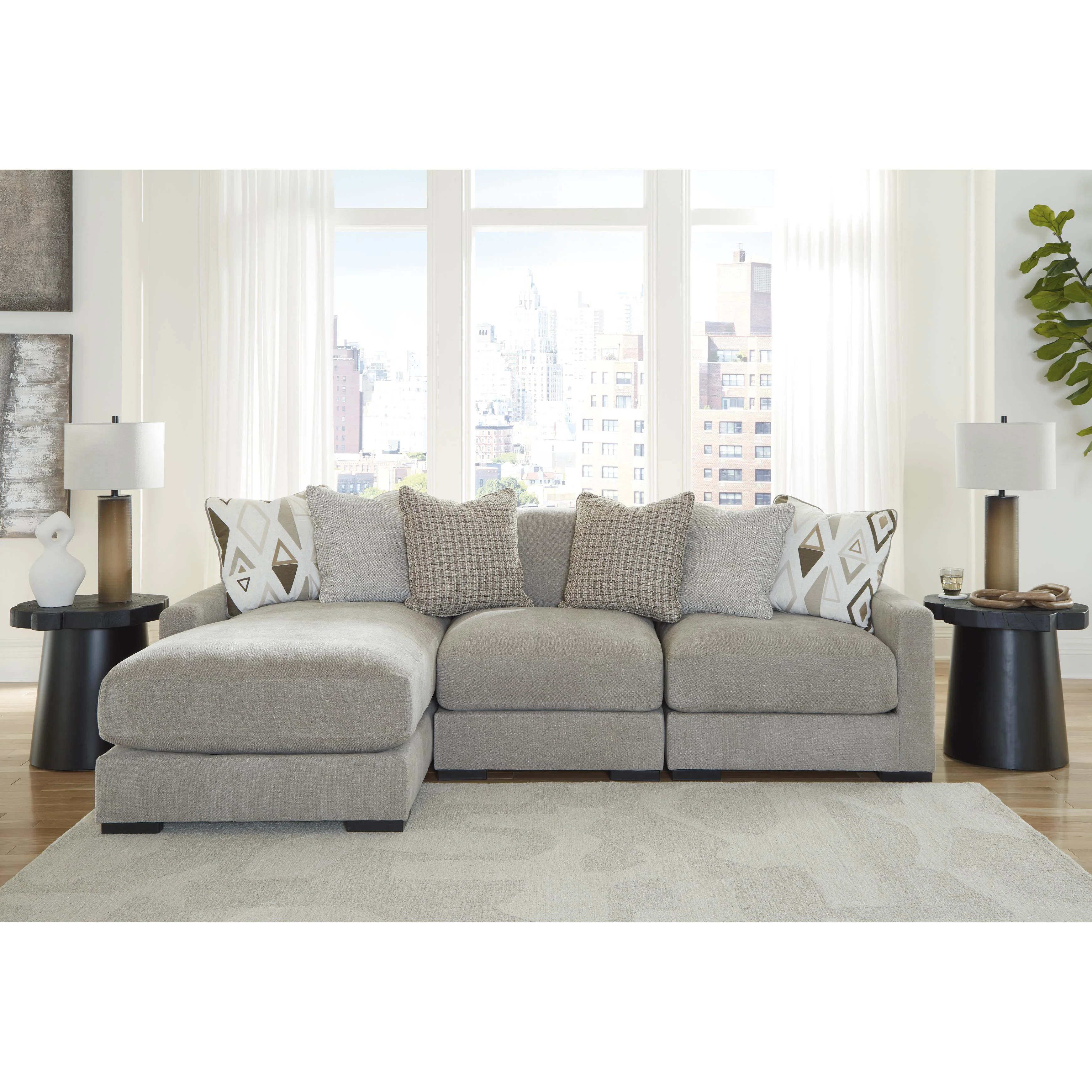 Benchcraft Aslan Court 20305S3 3 pc Sofa Sectional with Chaise - Image 2