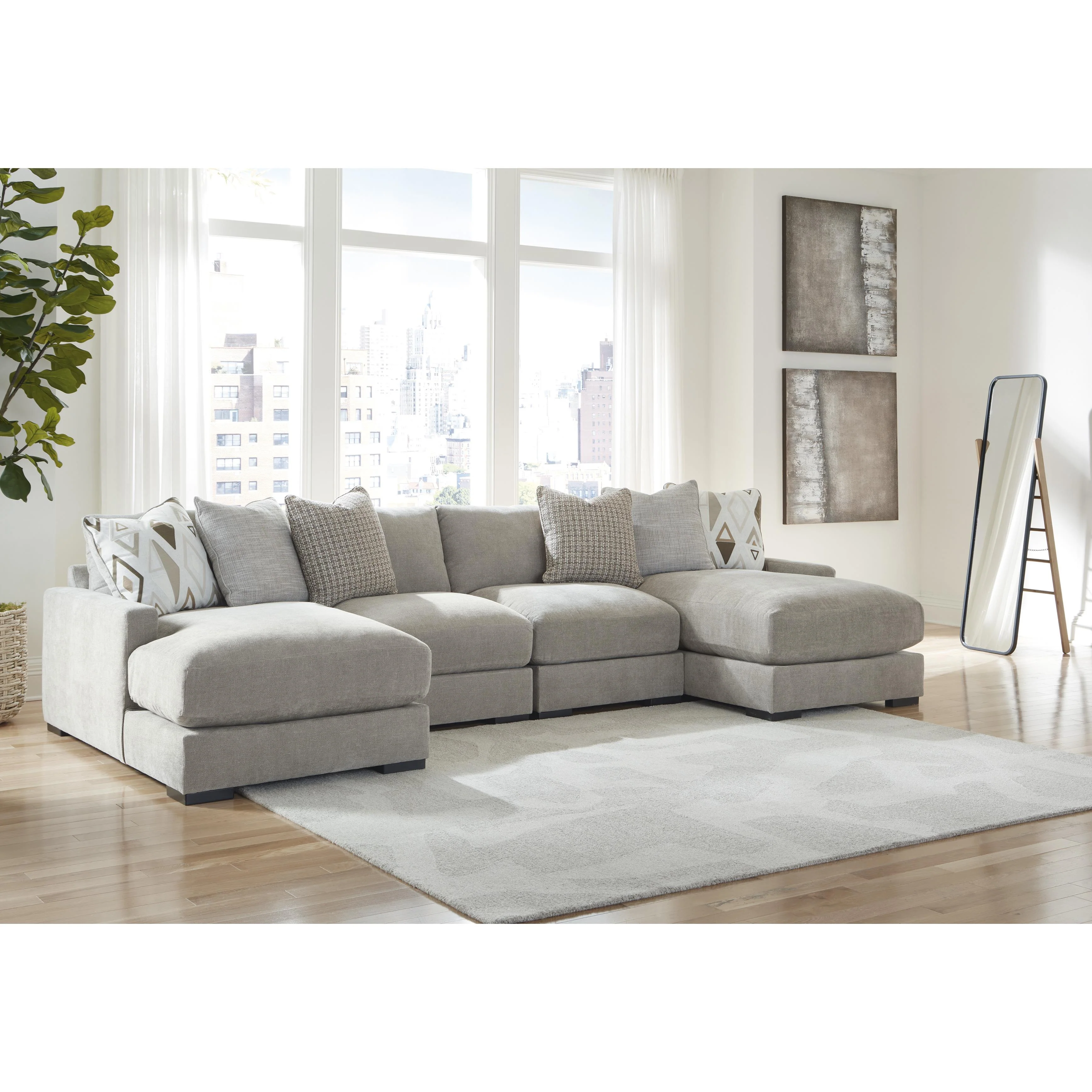 Benchcraft Aslan Court 20305S5 4 pc Sofa Pit Sectional - Image 2