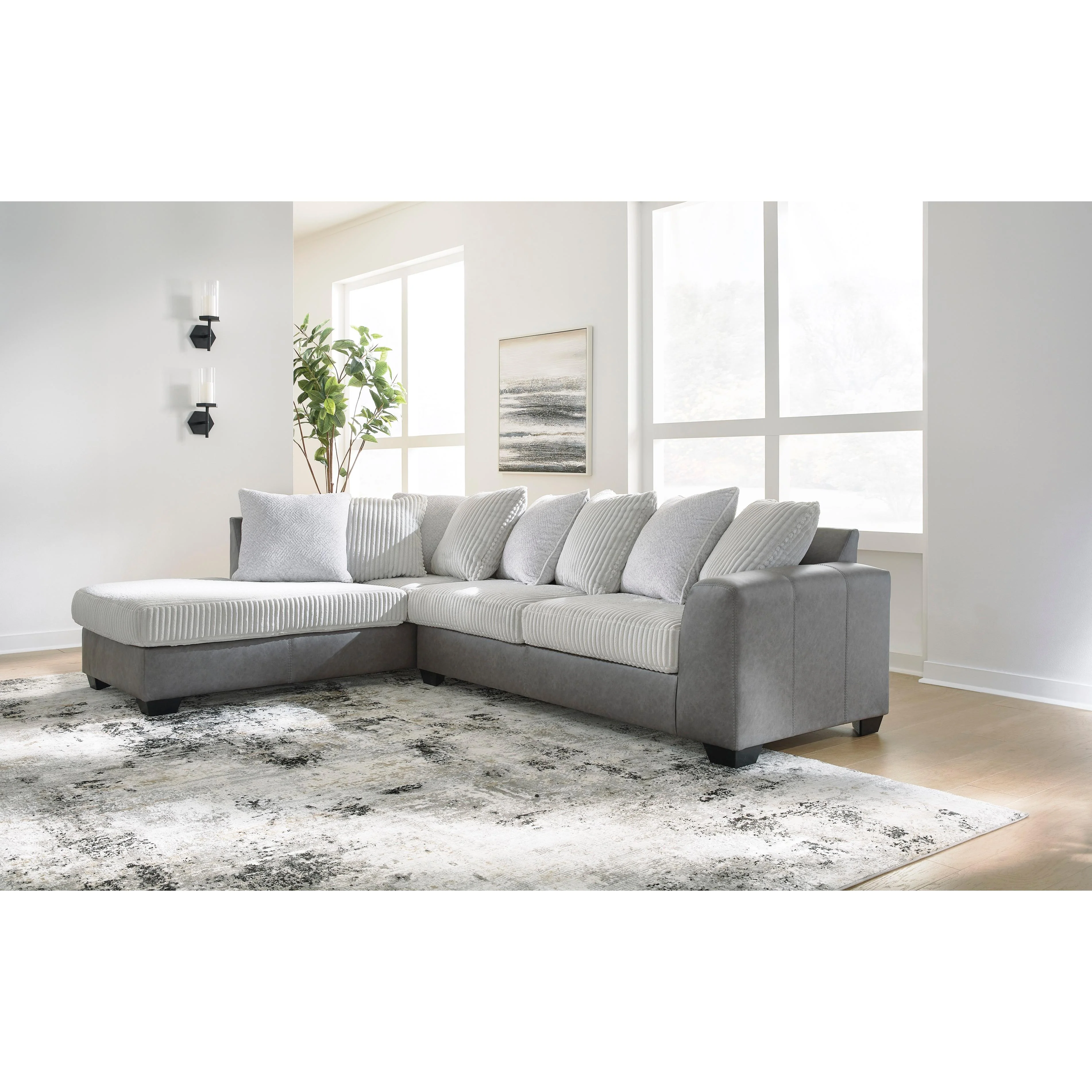 Benchcraft Clairette Court 31503S1 2 pc Sectional with Chaise - Image 2