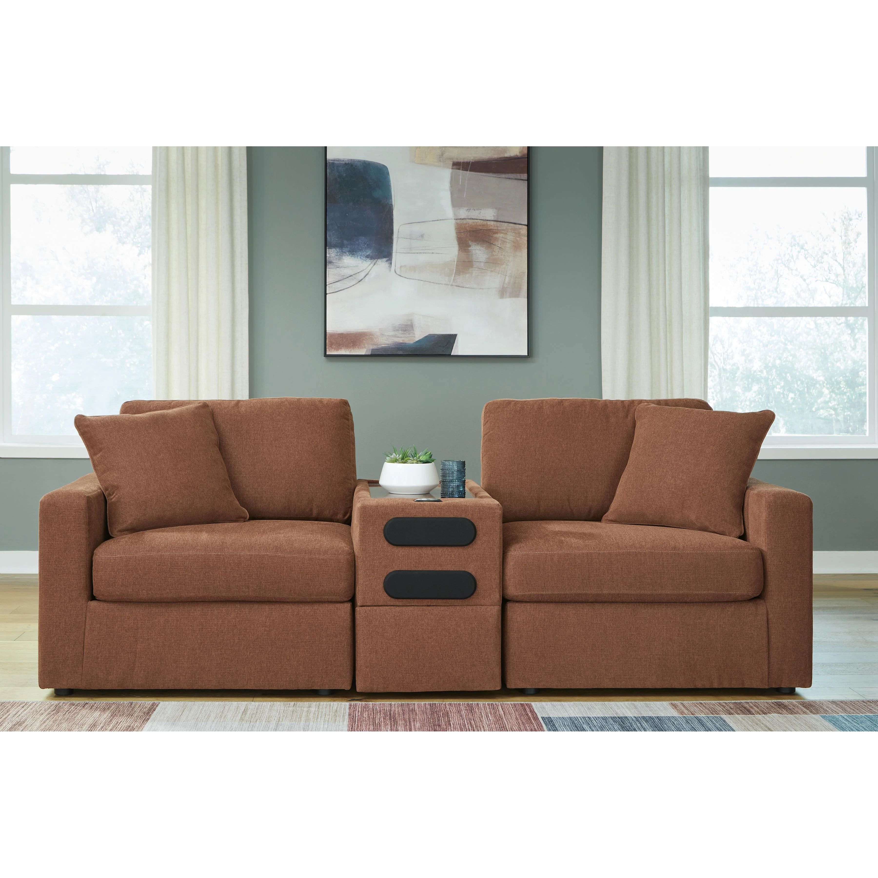 Signature Design by Ashley Modmax 92102S13 3 pc Sectional Loveseat with Audio System - Image 3