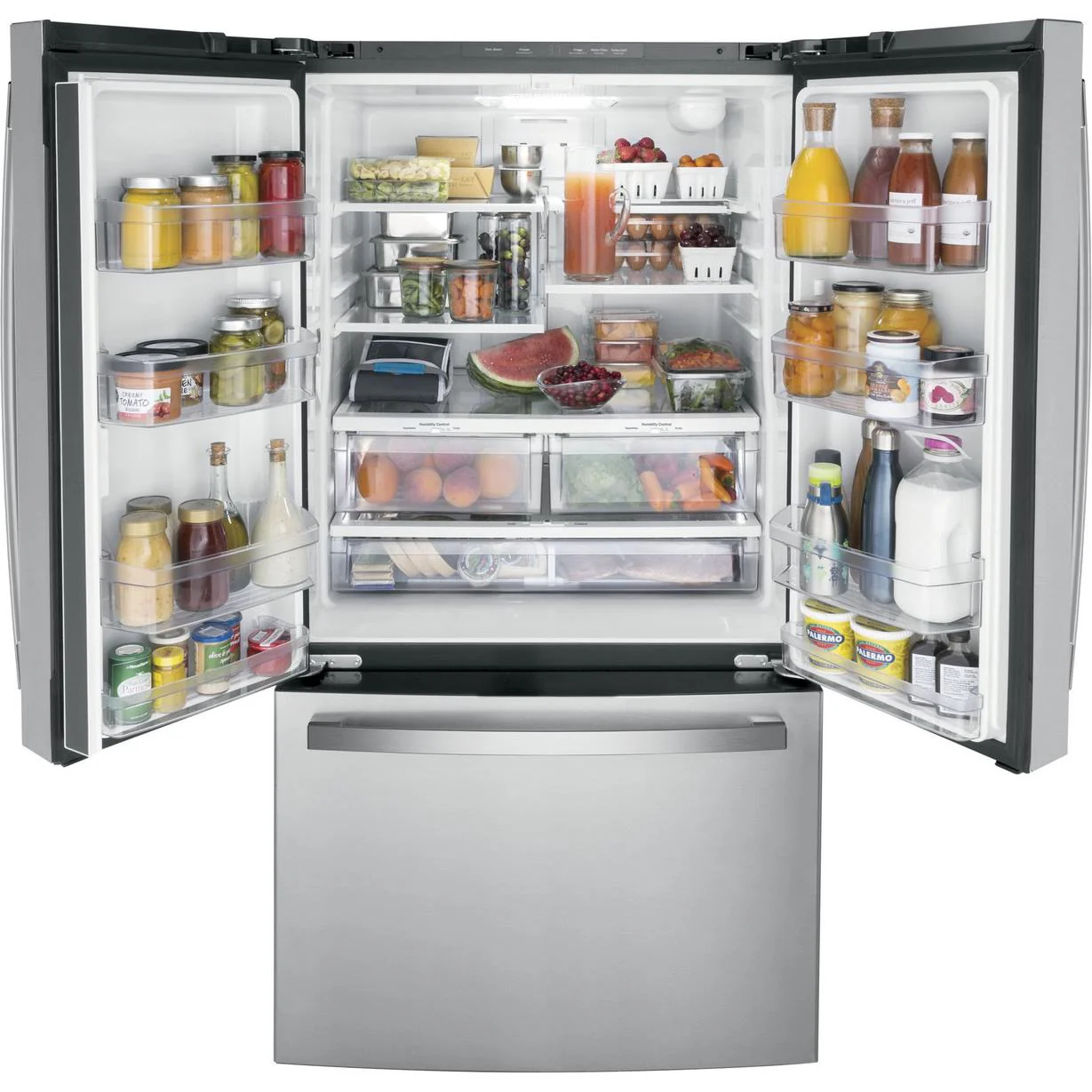 GE 36-inch, 21.9 cu.ft. Counter-Depth French 3-Door Refrigerator with Interior Ice Maker GWE22JYMFS - Image 3