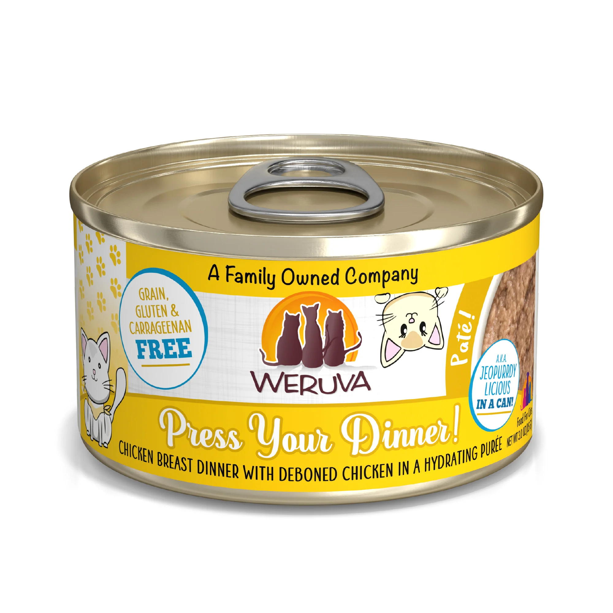 Weruva Classic Cat Pate 3oz Canned Cat food Press Your Dinner - Image 1