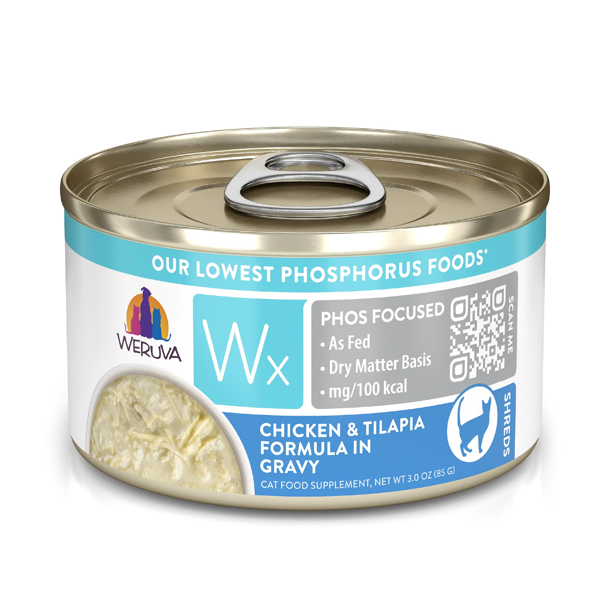 Weruva Wx Phos Focused 3oz Canned Cat food Chicken Tilapia - Image 1