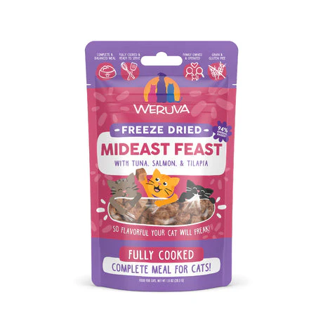 Weruva Cat Freeze Dried Mideast Feast - Tuna, Salmon & Tilapia - 1oz - Image 1
