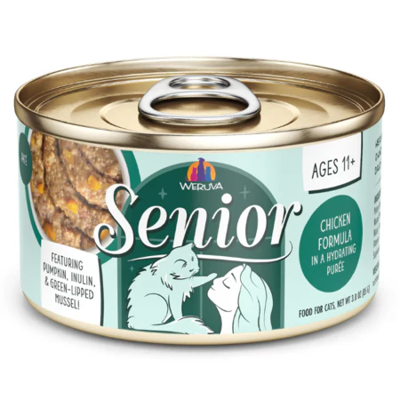 Weruva Senior Chicken Formula in a Hydrating Puree Grain Free Cat Food 3oz - Image 1