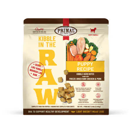 Primal Dog Food Freeze Dried Kibble in the Raw Puppy 5.4lb - Image 1