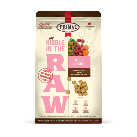 Primal Cat Food FD Kibble in the Raw Feline Beef 4lb - Image 1