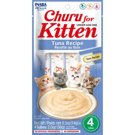 Churu Hairball Control Kitten Tuna 2oz 4pk - Image 1