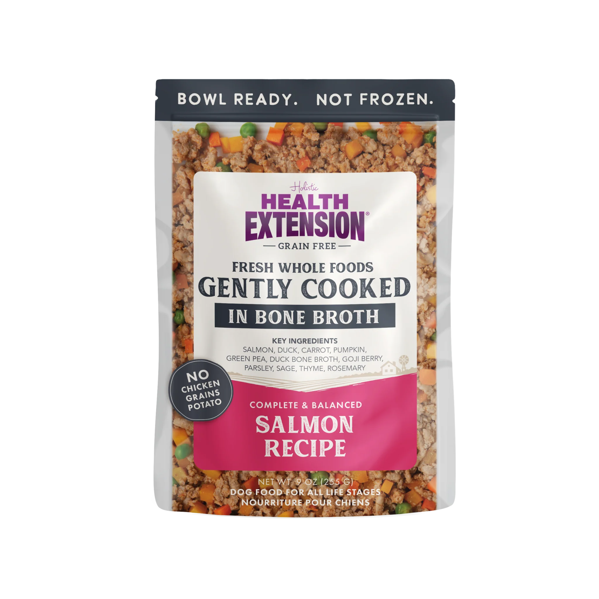 Health Extension Gently Cooked Grain Free Salmon And Duck Dog Food 9oz - Image 1