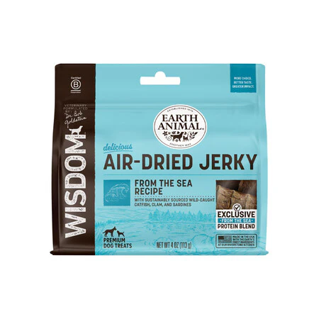 Earth Animal Dog Wisdom Air Dried Jerky From The Sea 4 oz - Image 1