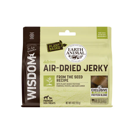 Earth Animal Dog Wisdom Air Dried Jerky From The Seed 4 oz - Image 1