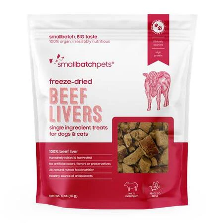 Smallbatch Freeze Dried Dog Treat 4oz Beef Liver - Image 1