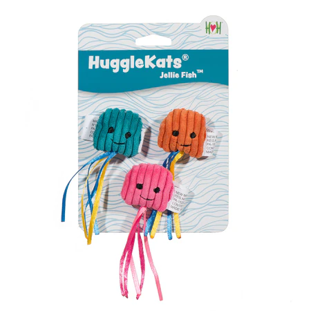 HuggleHounds Cat Toy HuggleKats Jellie Fish - Image 1