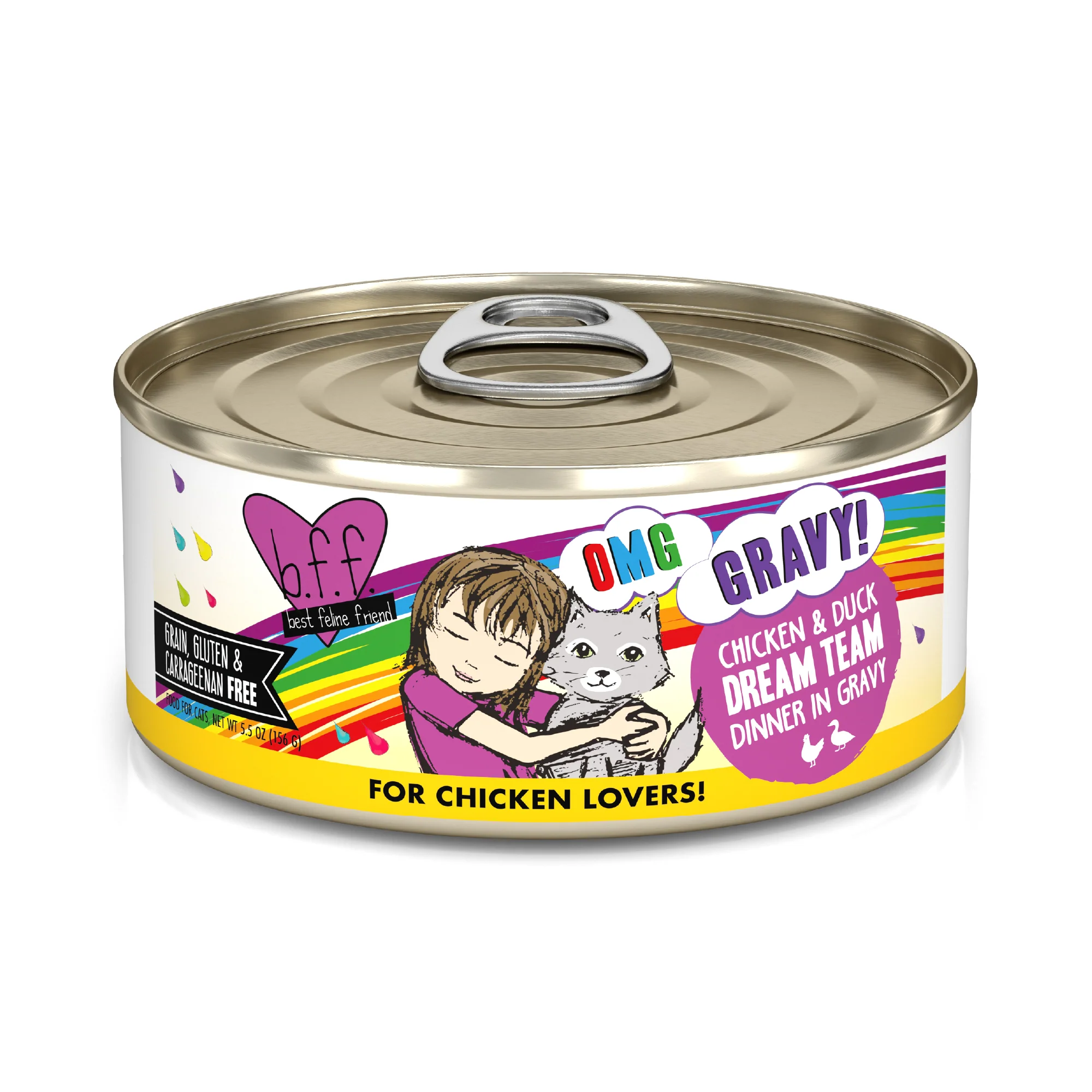 Weruva B.F.F. Oh My Gravy 5.5oz Canned Cat food Dream Team - Image 1
