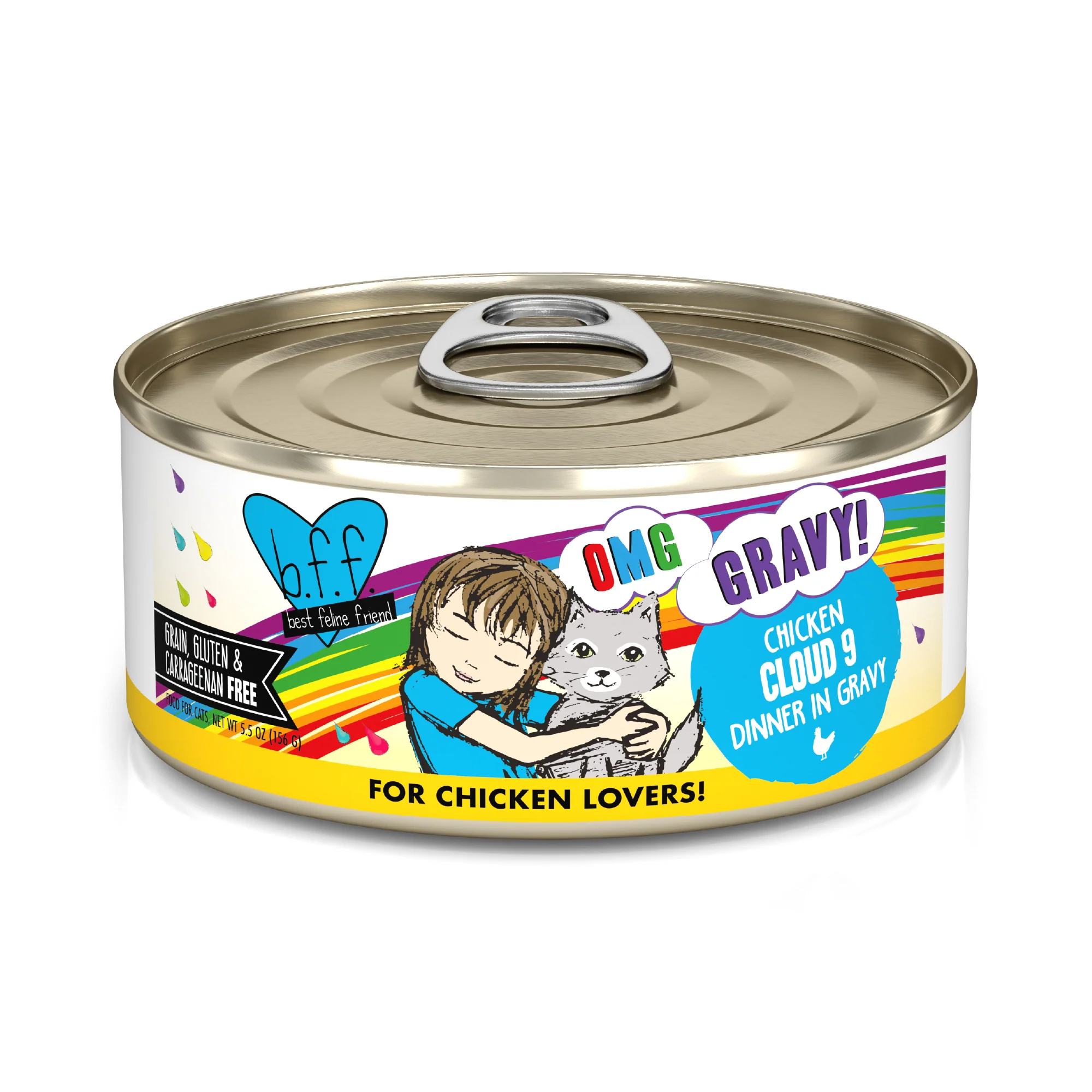 Weruva B.F.F. Oh My Gravy 5.5oz Canned Cat food Cloud Nine Chicken - Image 1