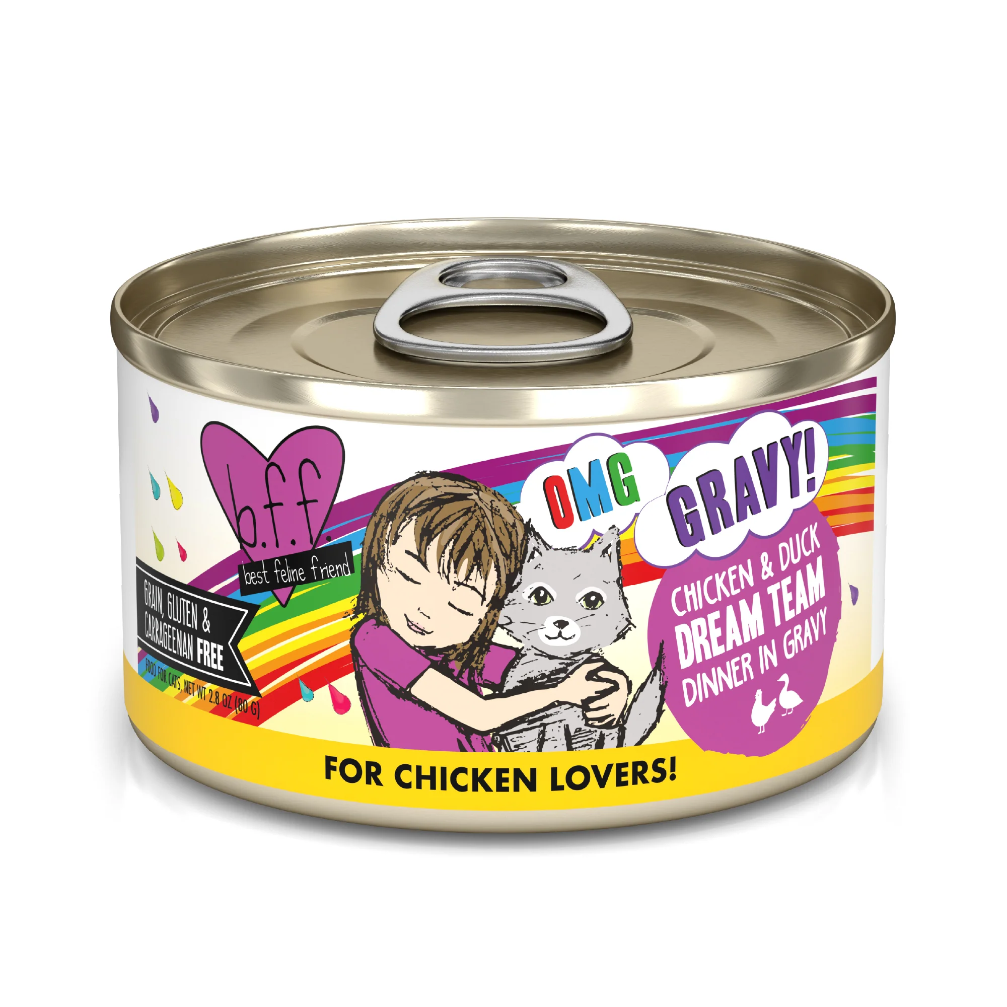 Weruva B.F.F. Oh My Gravy 2.8oz Canned Cat food Dream Team - Image 1