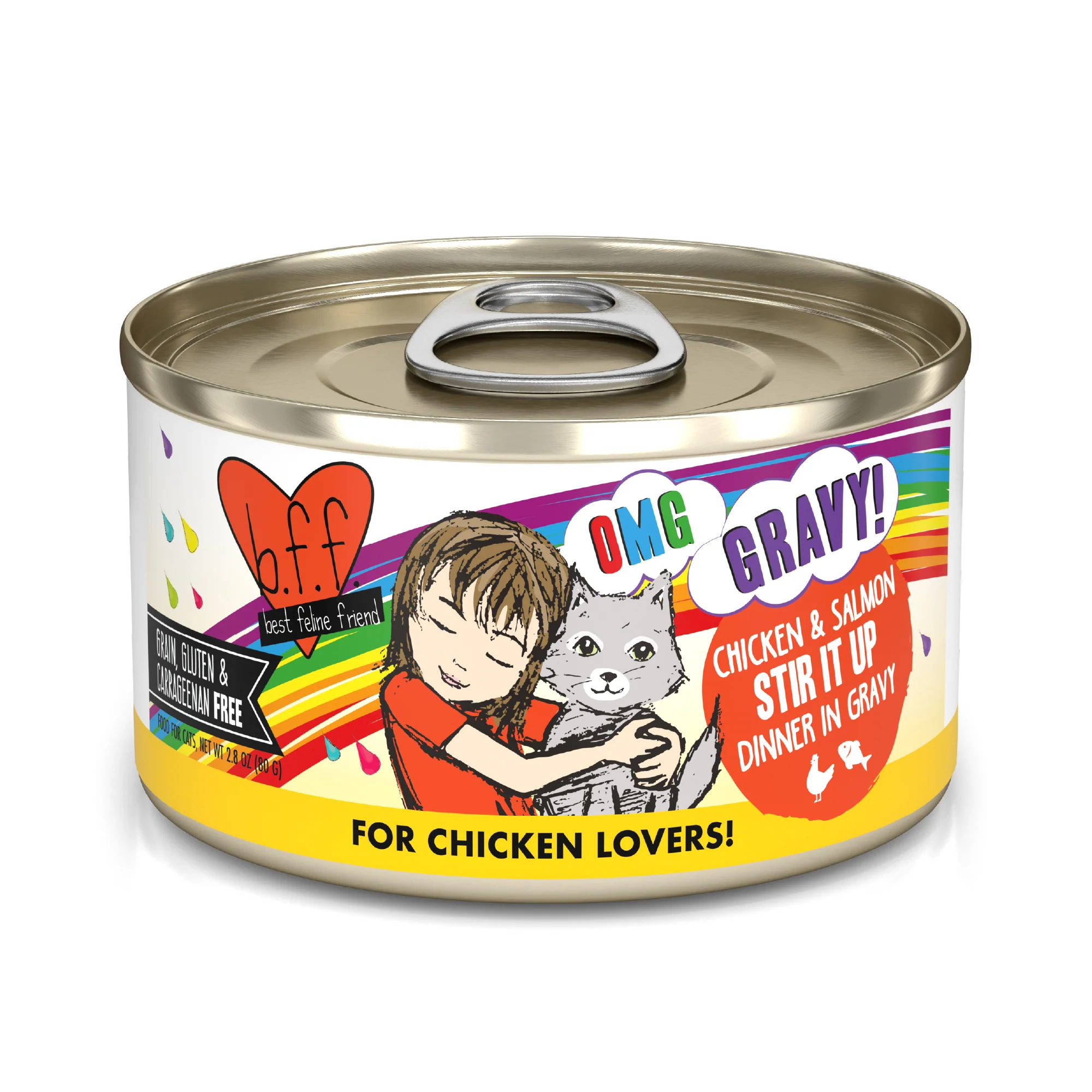 Weruva B.F.F. Oh My Gravy 2.8oz Canned Cat food Stir it Up - Image 1