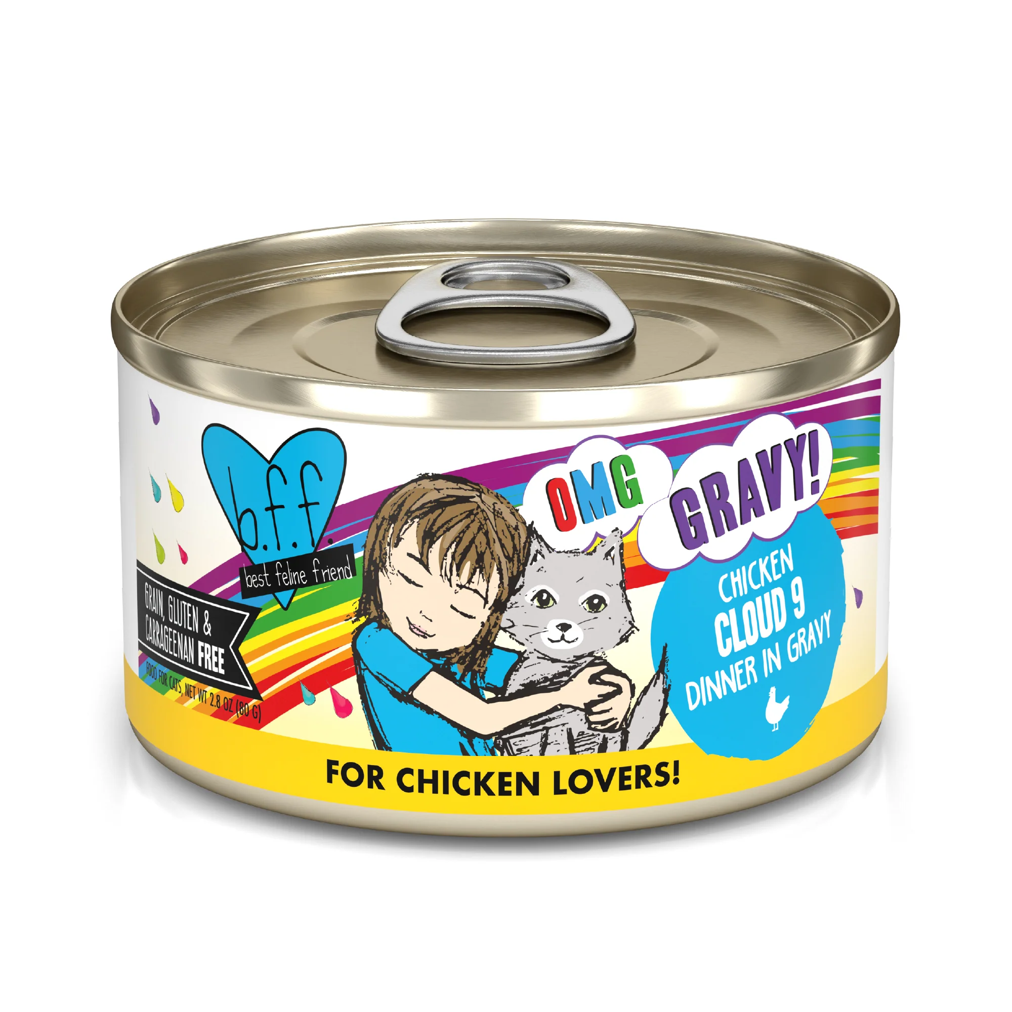 Weruva B.F.F. Oh My Gravy 2.8oz Canned Cat food Cloud Nine Chicken - Image 1