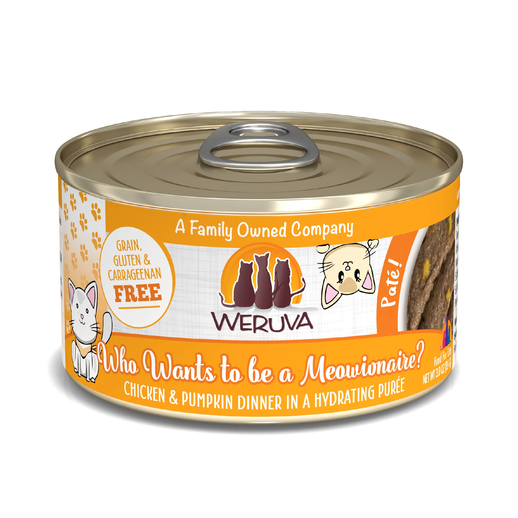Weruva Pate 3oz Canned Cat food Meowionaire - Image 1