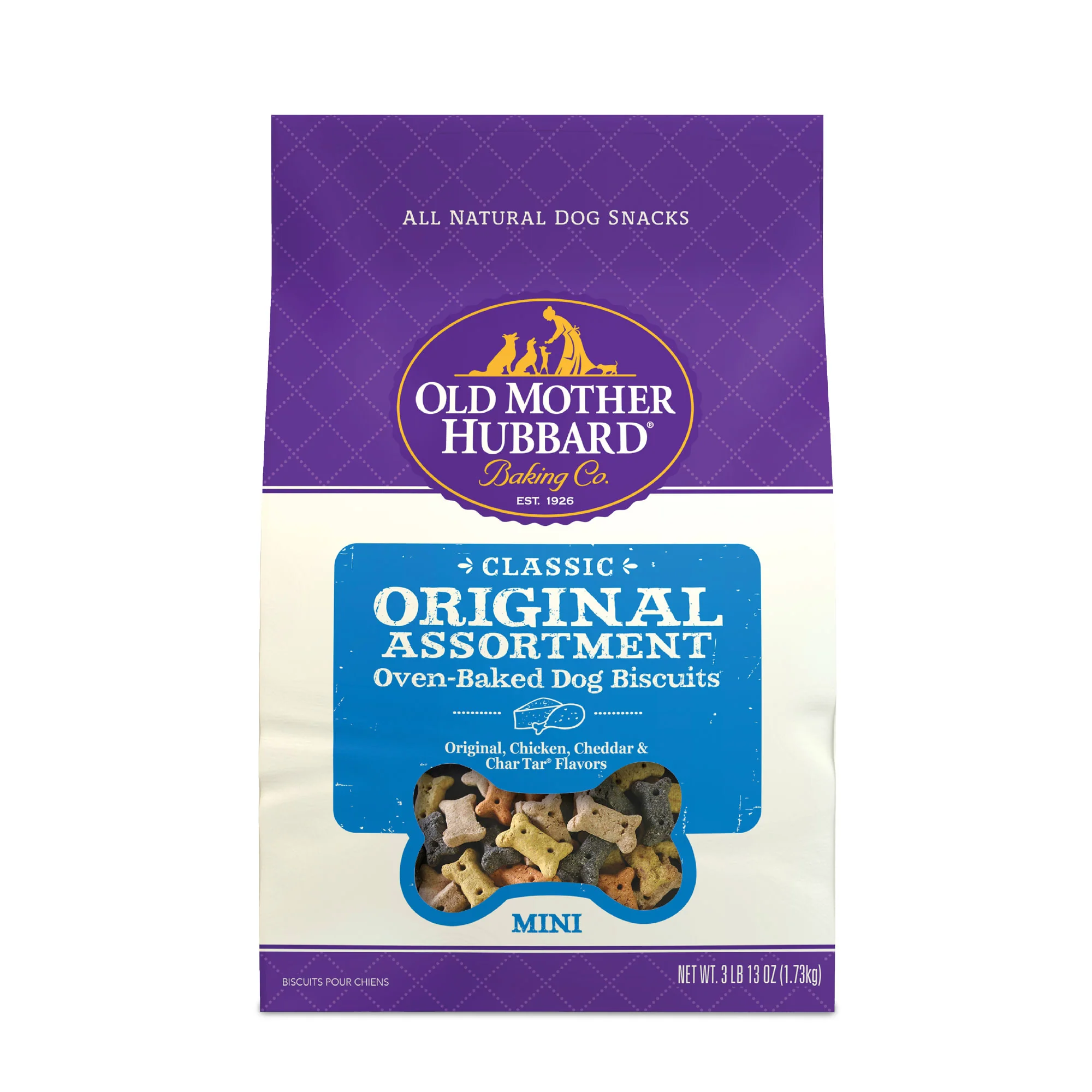 Old Mother Hubbard Classic Original Assortment Biscuits Baked Dog Treats  Mini  3lb 13oz Bag - Image 1