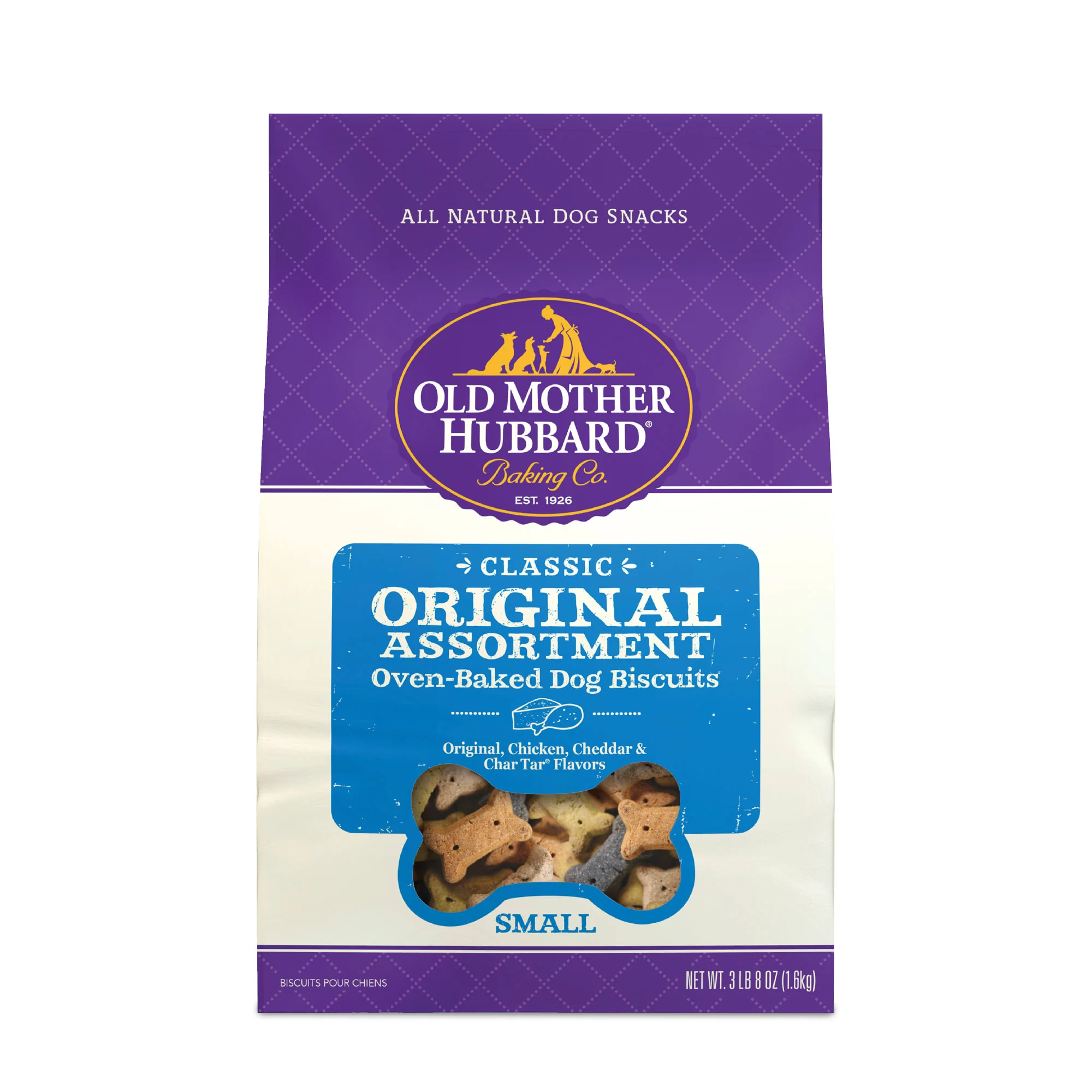 Old Mother Hubbard Classic Original Assortment Biscuits Baked Dog Treats  Small  3lb 8oz Bag - Image 1