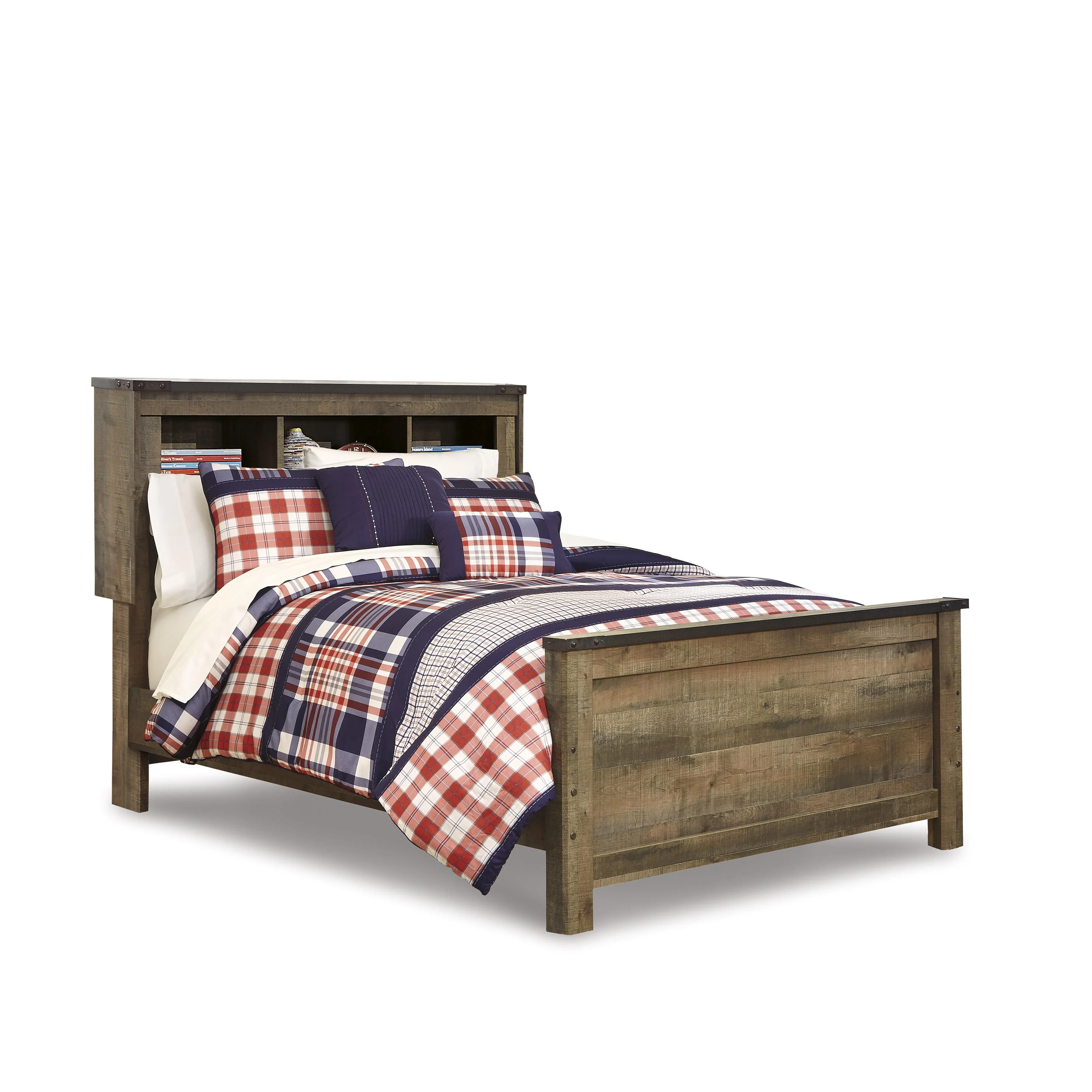 Signature Design by Ashley Trinell B446B87 Full Bookcase Panel Bed - Image 1