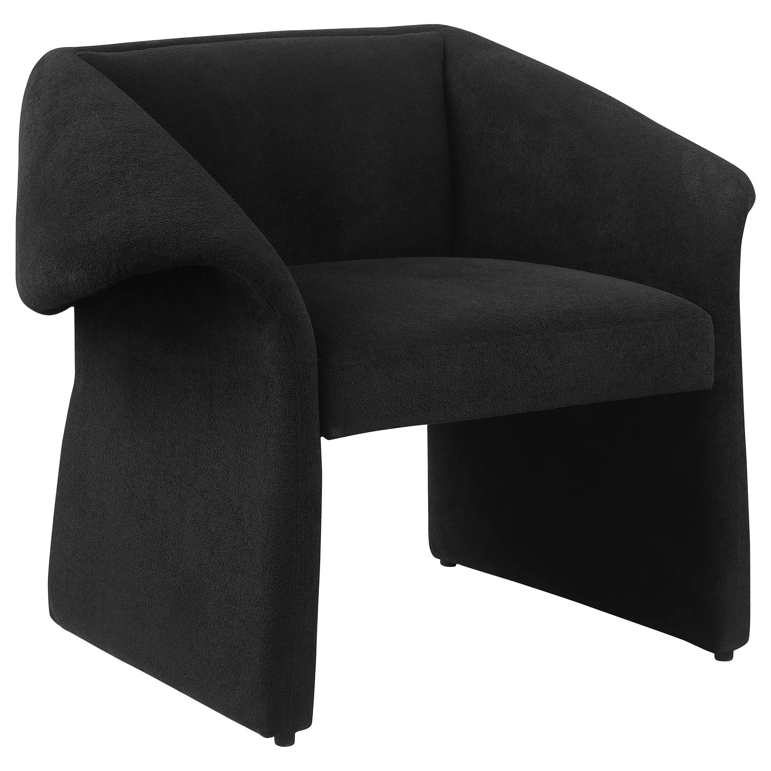 Coaster Furniture Ramsey 907524 Upholstered Sloped Arm Accent Chair – Black