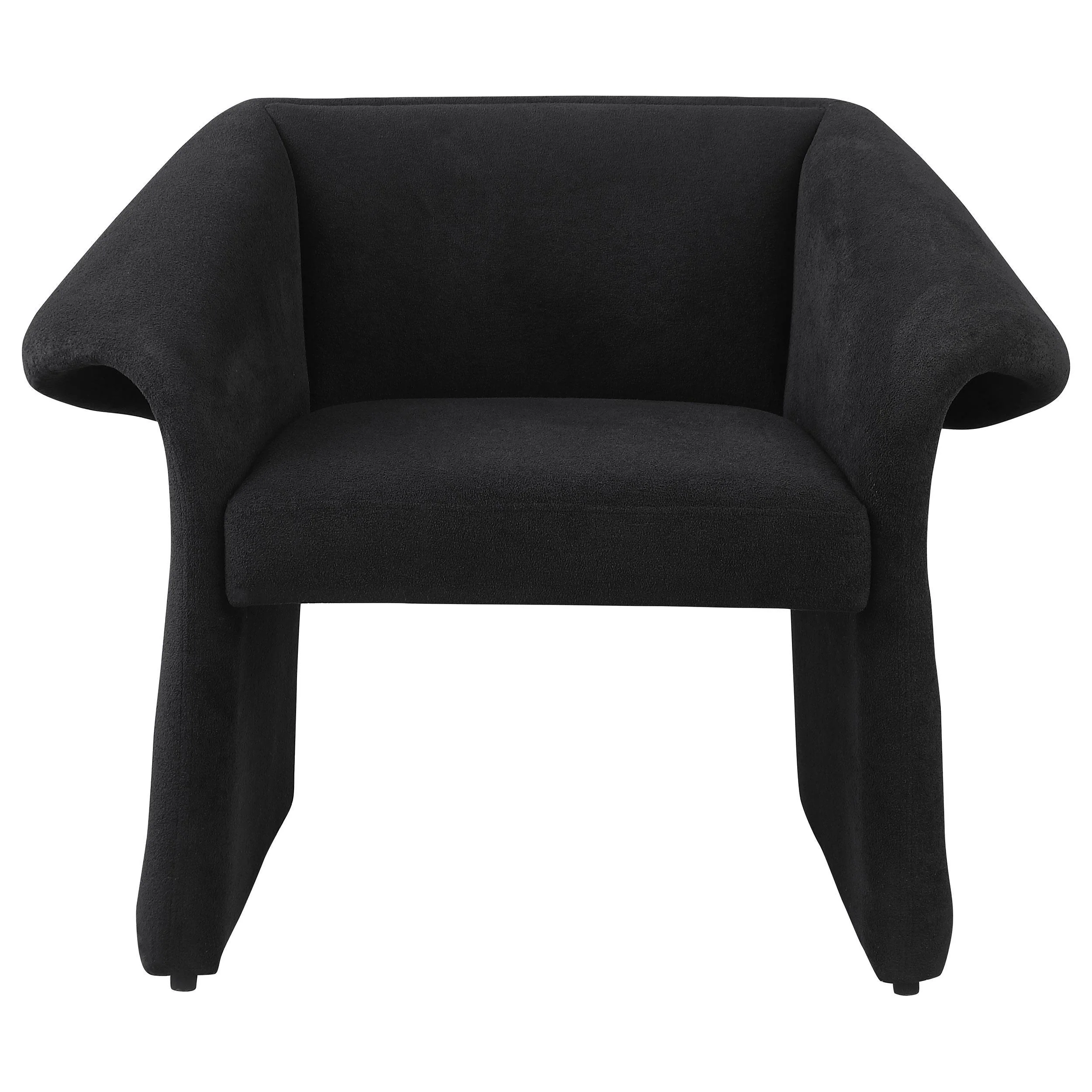 Coaster Furniture Ramsey 907524 Upholstered Sloped Arm Accent Chair - Black - Image 3