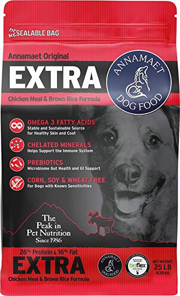 Annamaet Extra Dog Food 26% Protein Chicken Formula 25lbs - Image 1