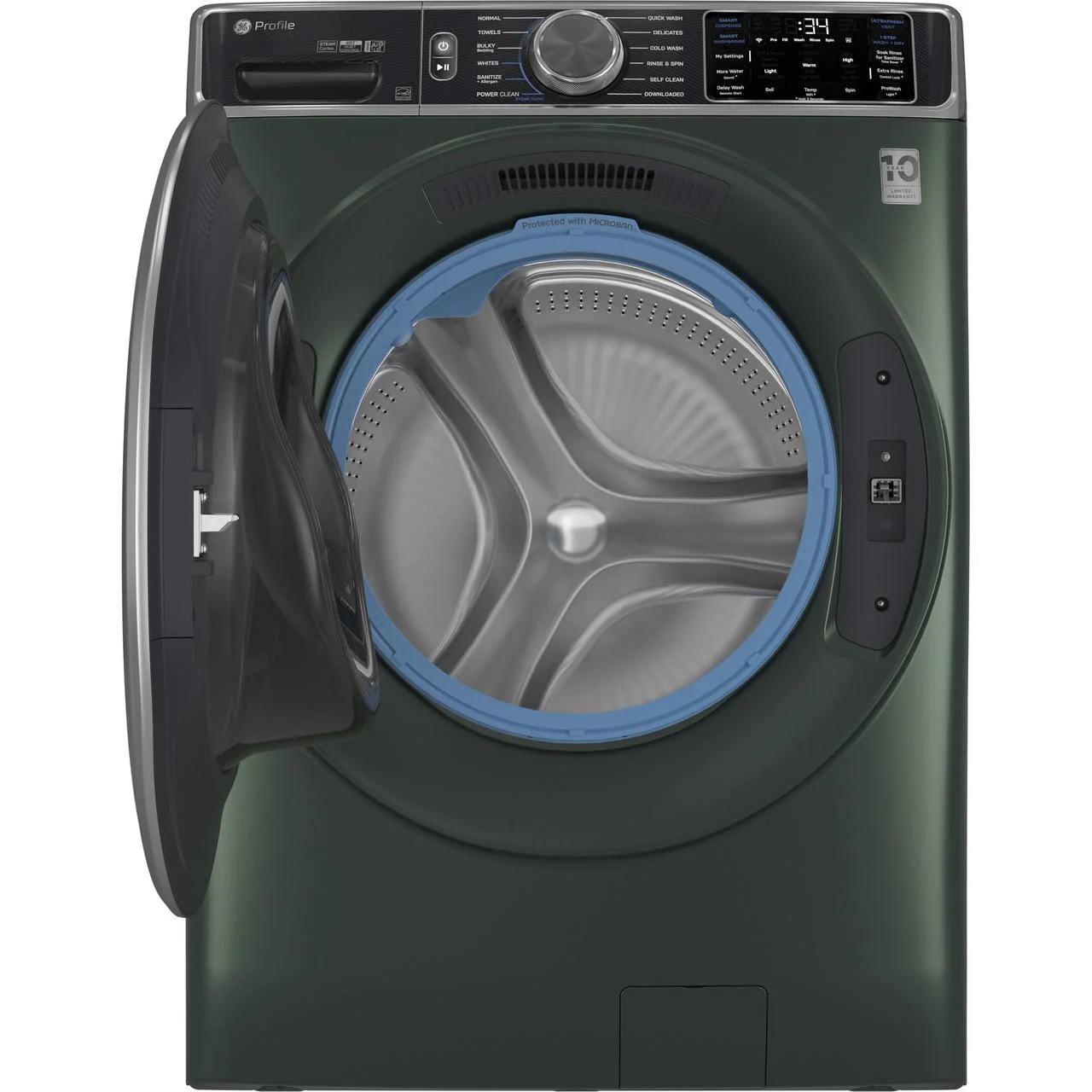 GE Profile 5.5 cu. ft. Front Loading Washer with UltraFresh Vent System Plus PFW955SPWGN - Image 2