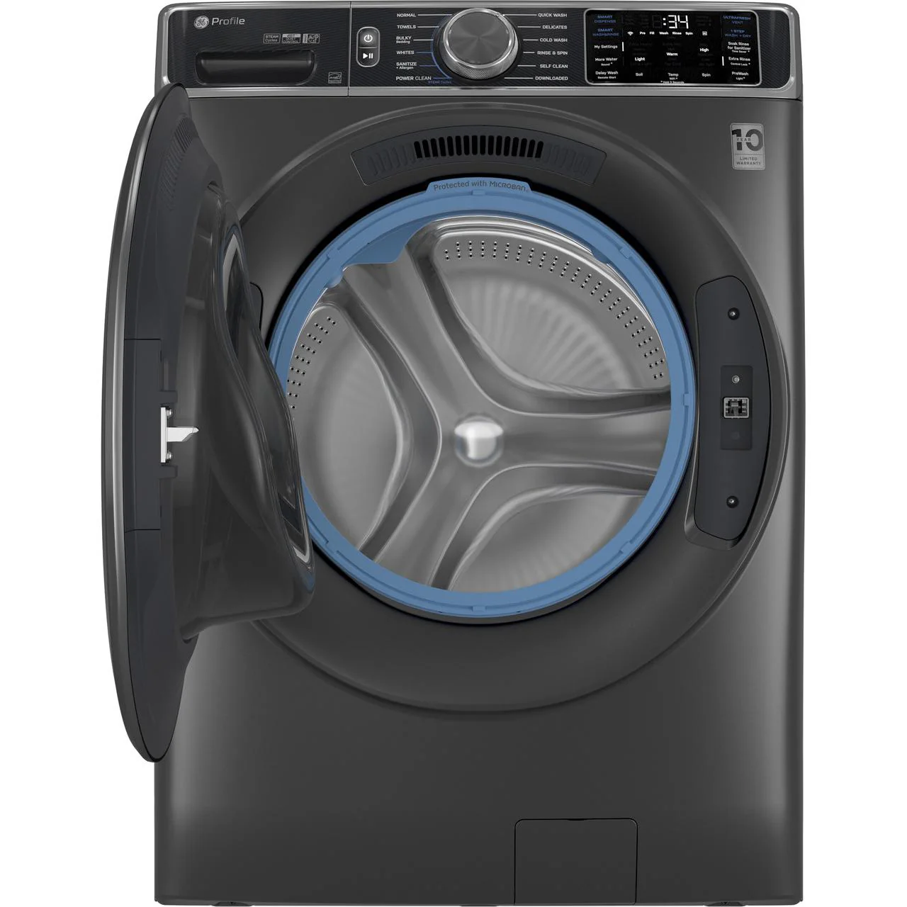 GE Profile 5.5 cu. ft. Front Loading Washer with UltraFresh Vent System Plus PFW955SPWDS - Image 2