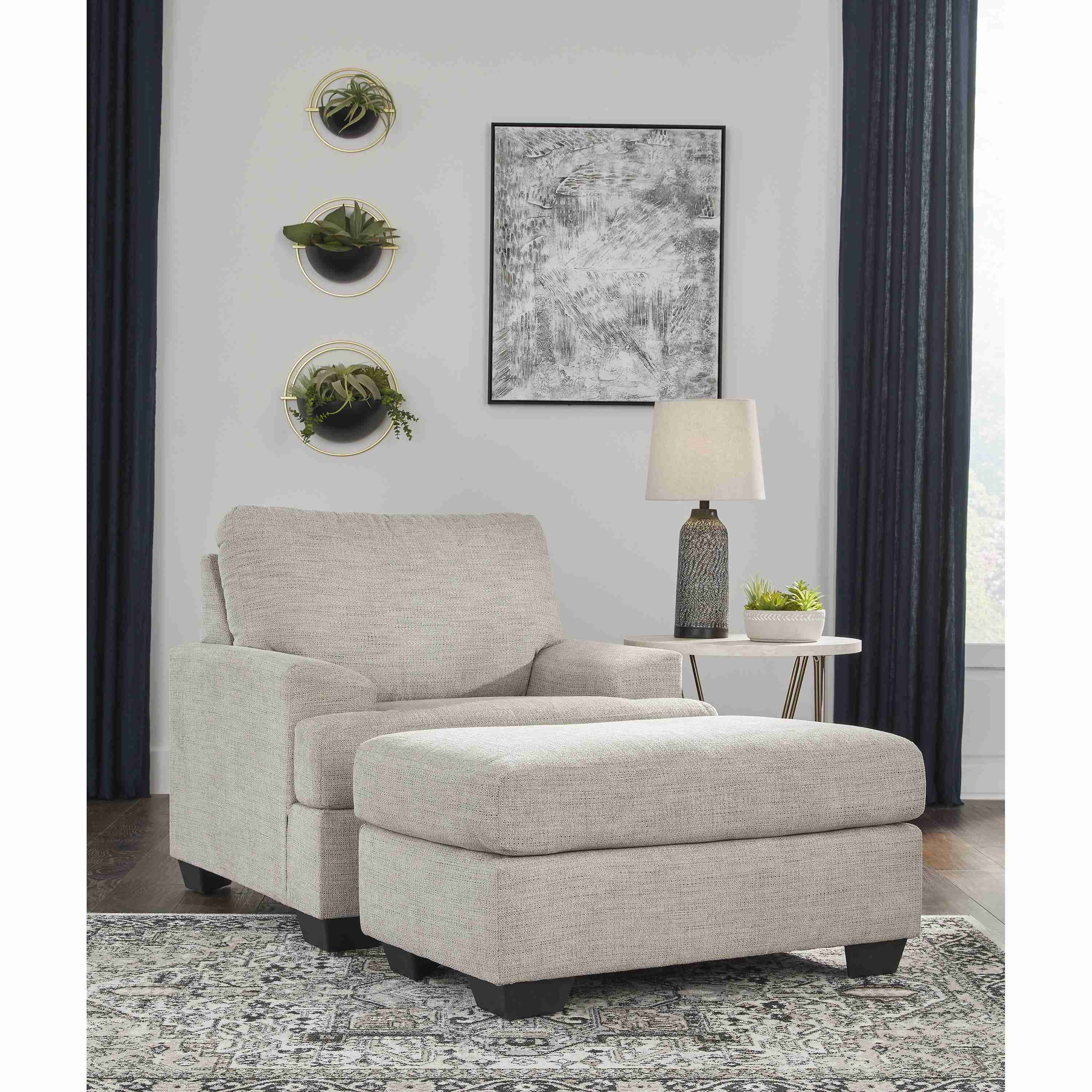 Signature Design by Ashley Vayda 33104U2 Chair and Ottoman