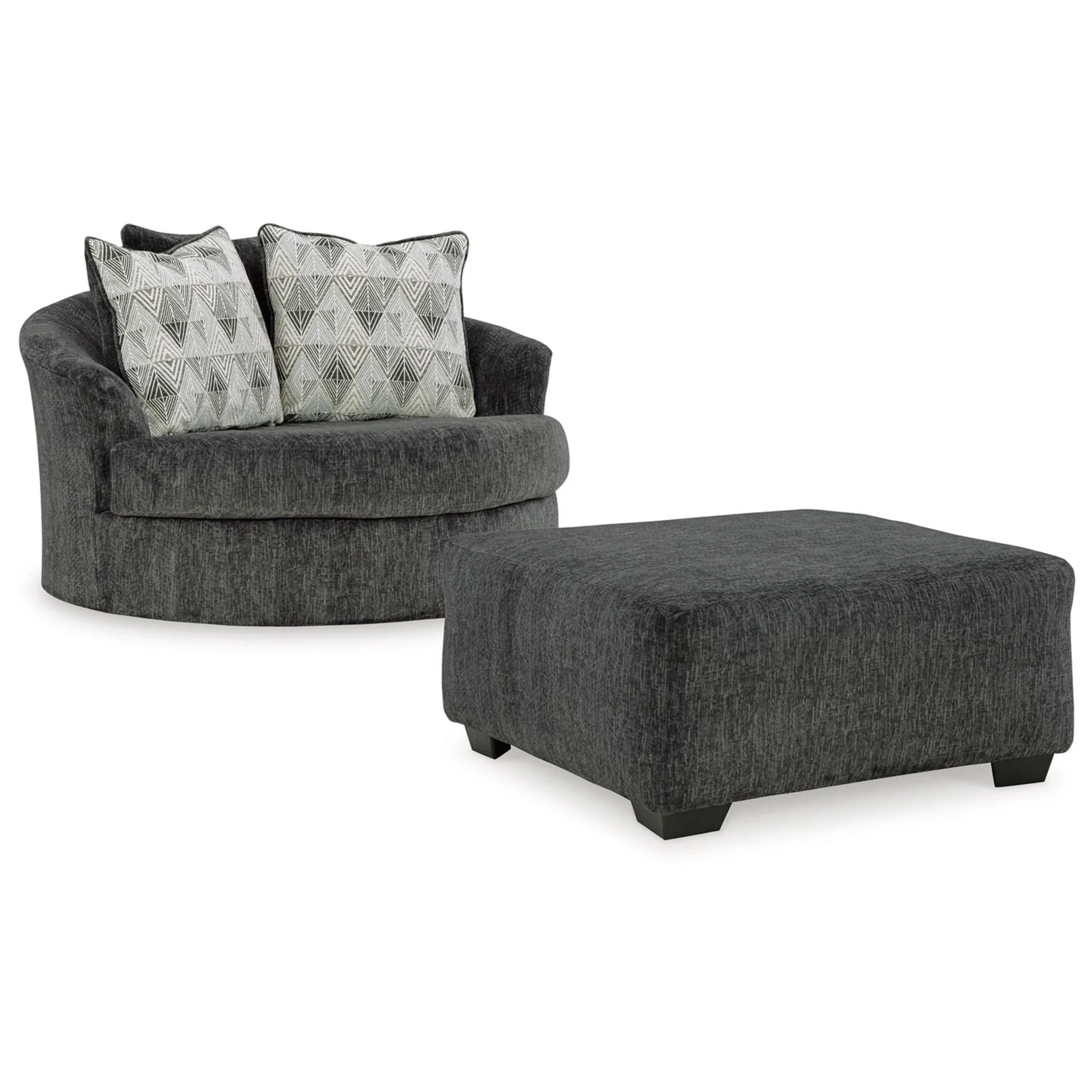 Signature Design by Ashley Biddeford 35504U1 Oversized Swivel Chair and Ottoman - Image 1