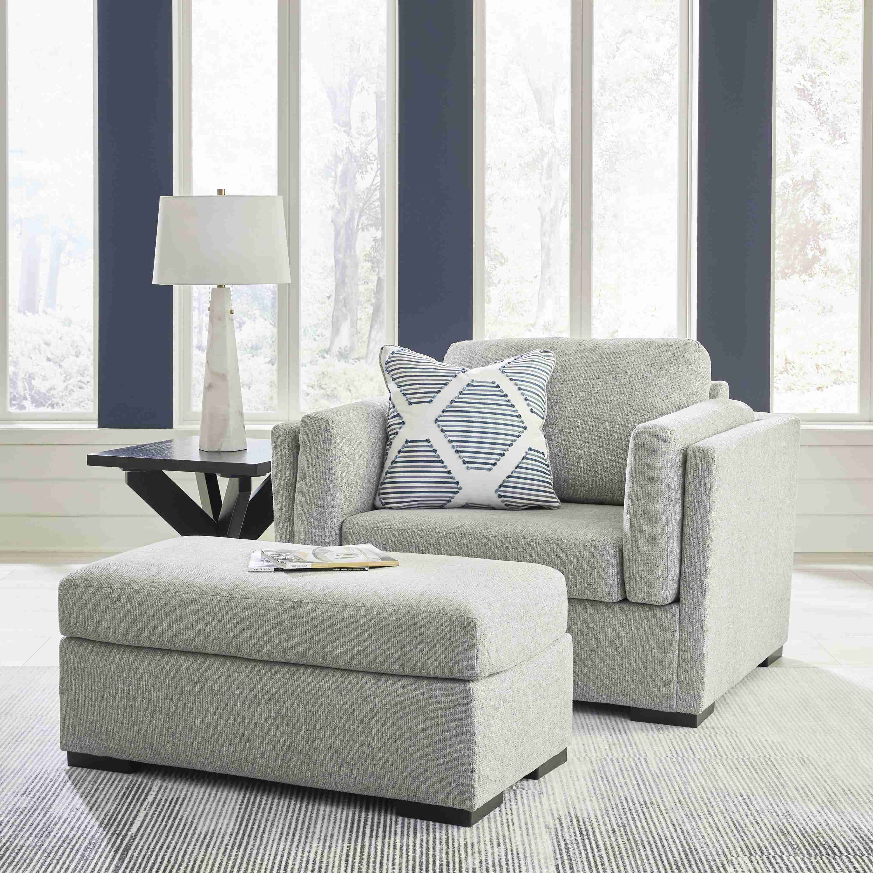 Benchcraft Evansley 54503U1 Oversized Chair and Ottoman - Image 2