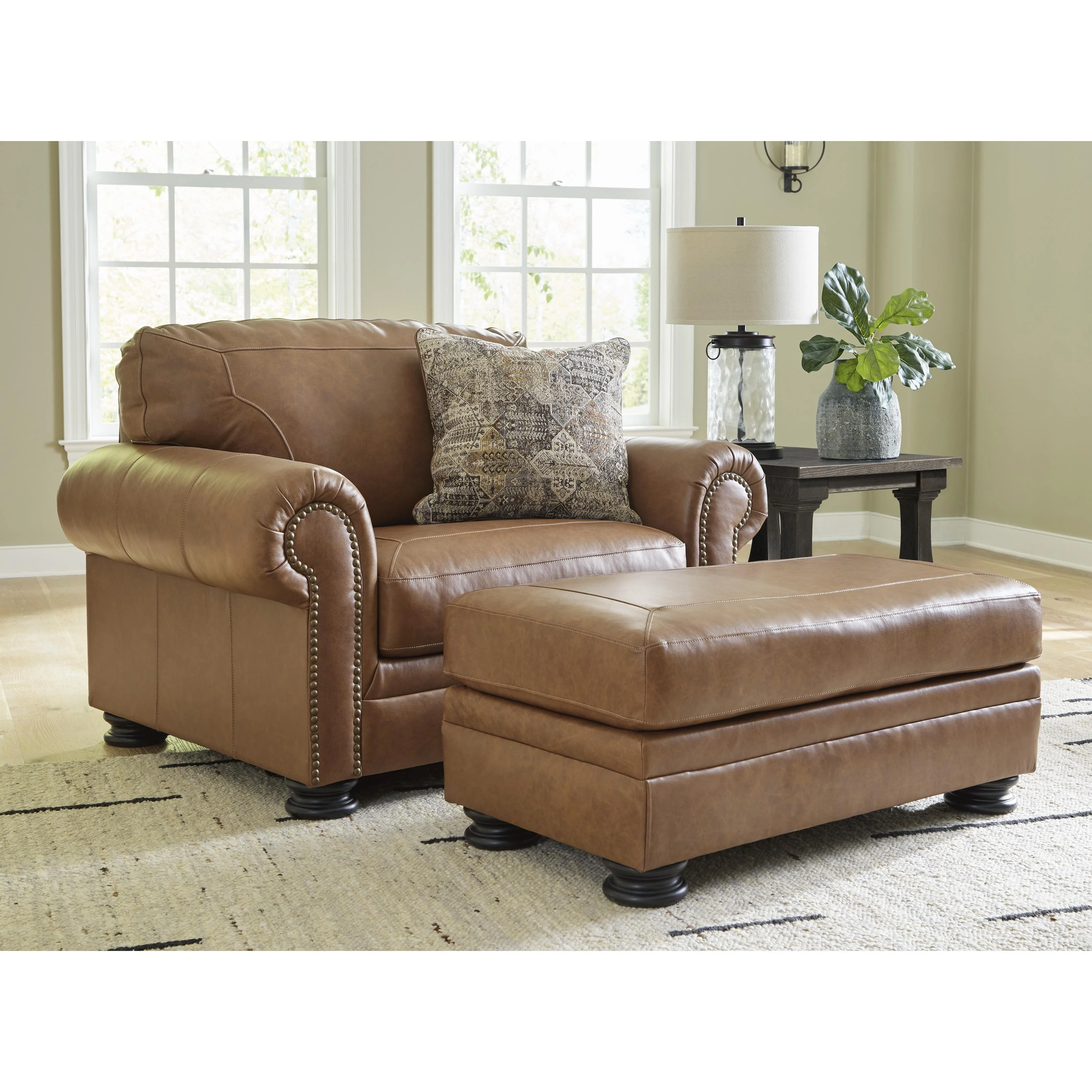 Signature Design by Ashley Carianna 57604U2 Oversized Chair and Ottoman