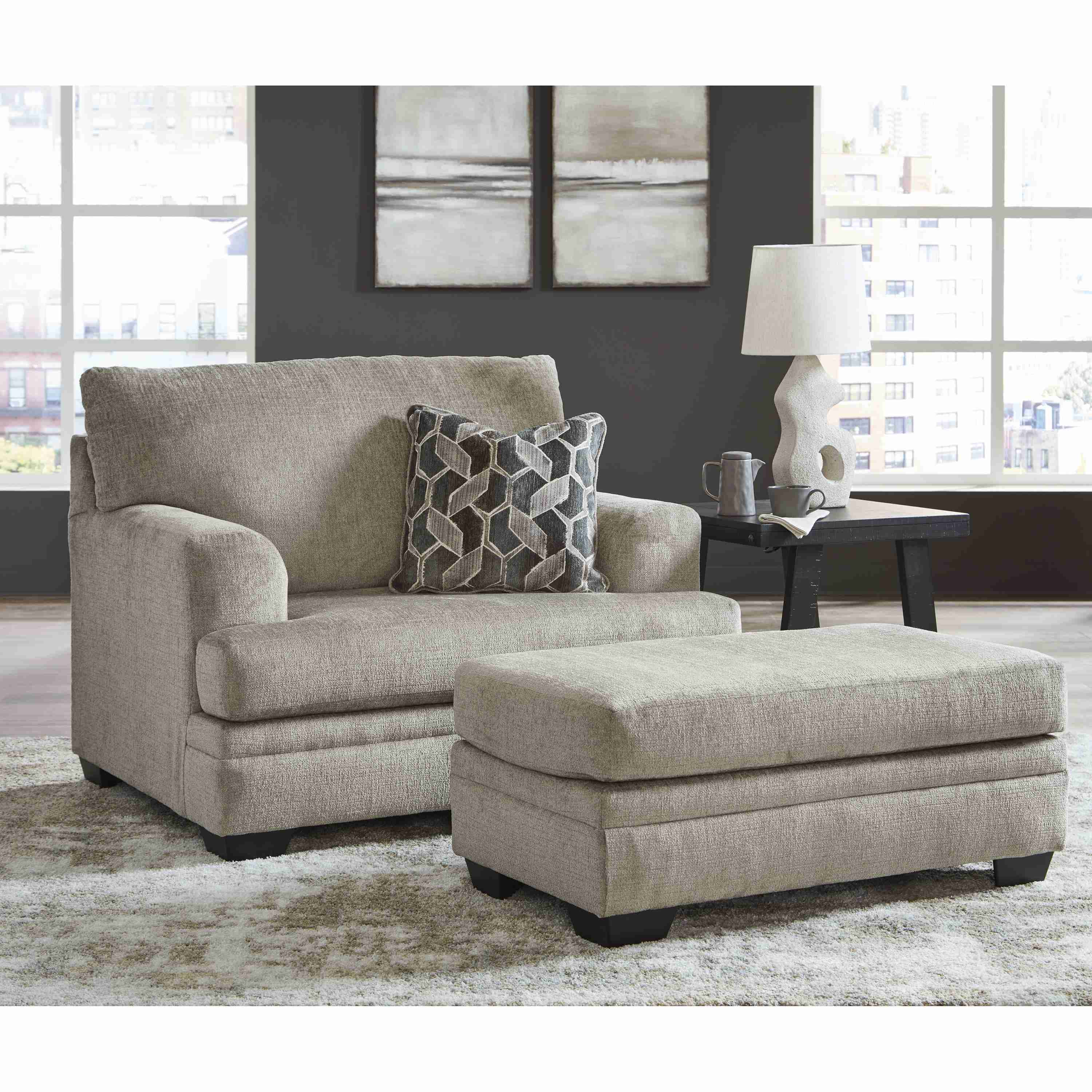 Signature Design by Ashley Stonemeade 59504U2 Oversized Chair and Ottoman
